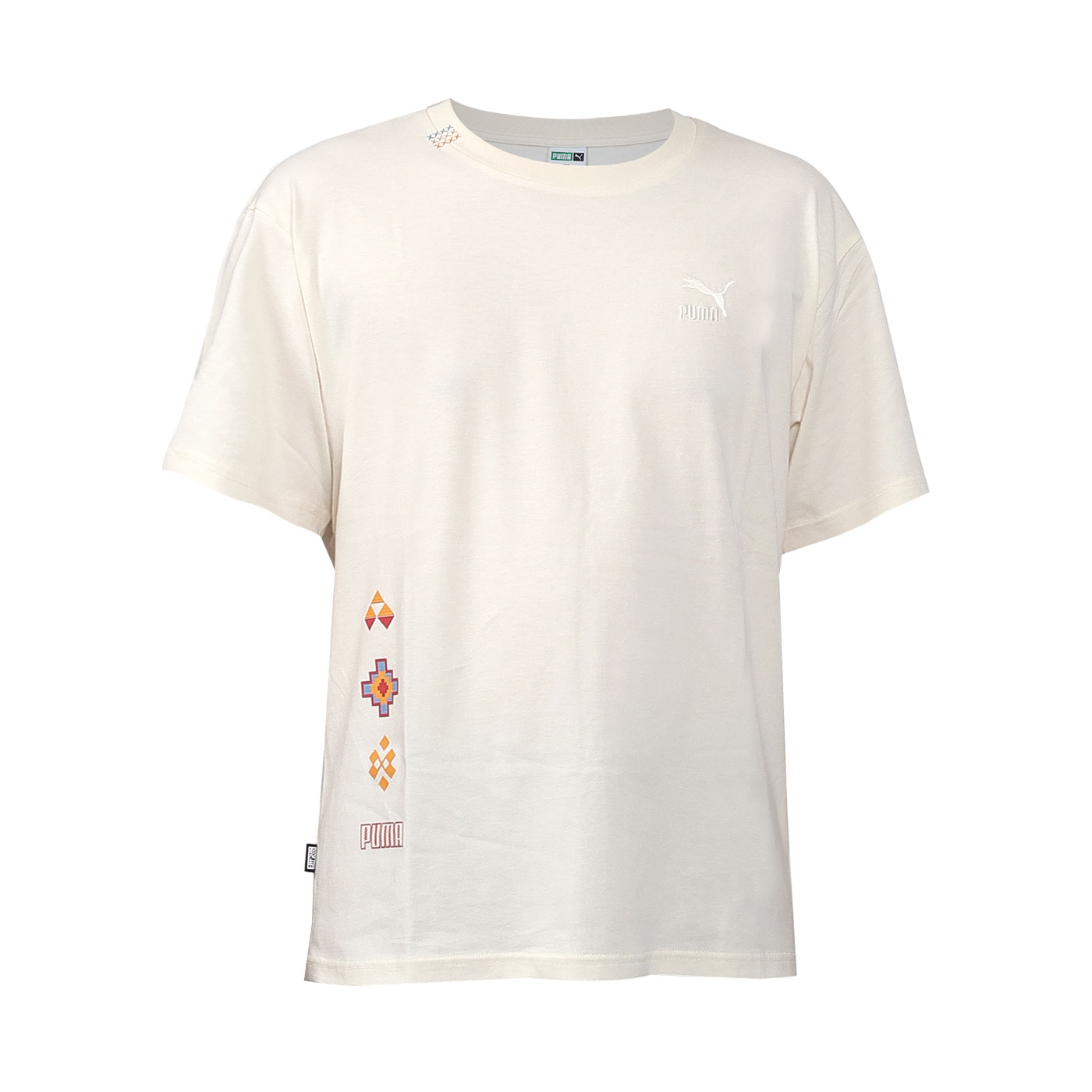 PUMA 男款流行系列Prairie Resort短袖T恤  62687055 - 米白橘紅藍