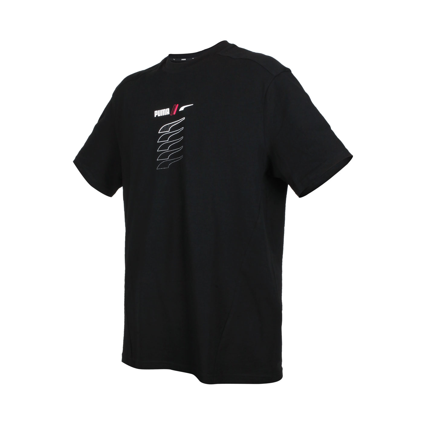 PUMA 男款基本系列RAD/CAL圖樣短袖T恤 67157501 - 黑白桃紅