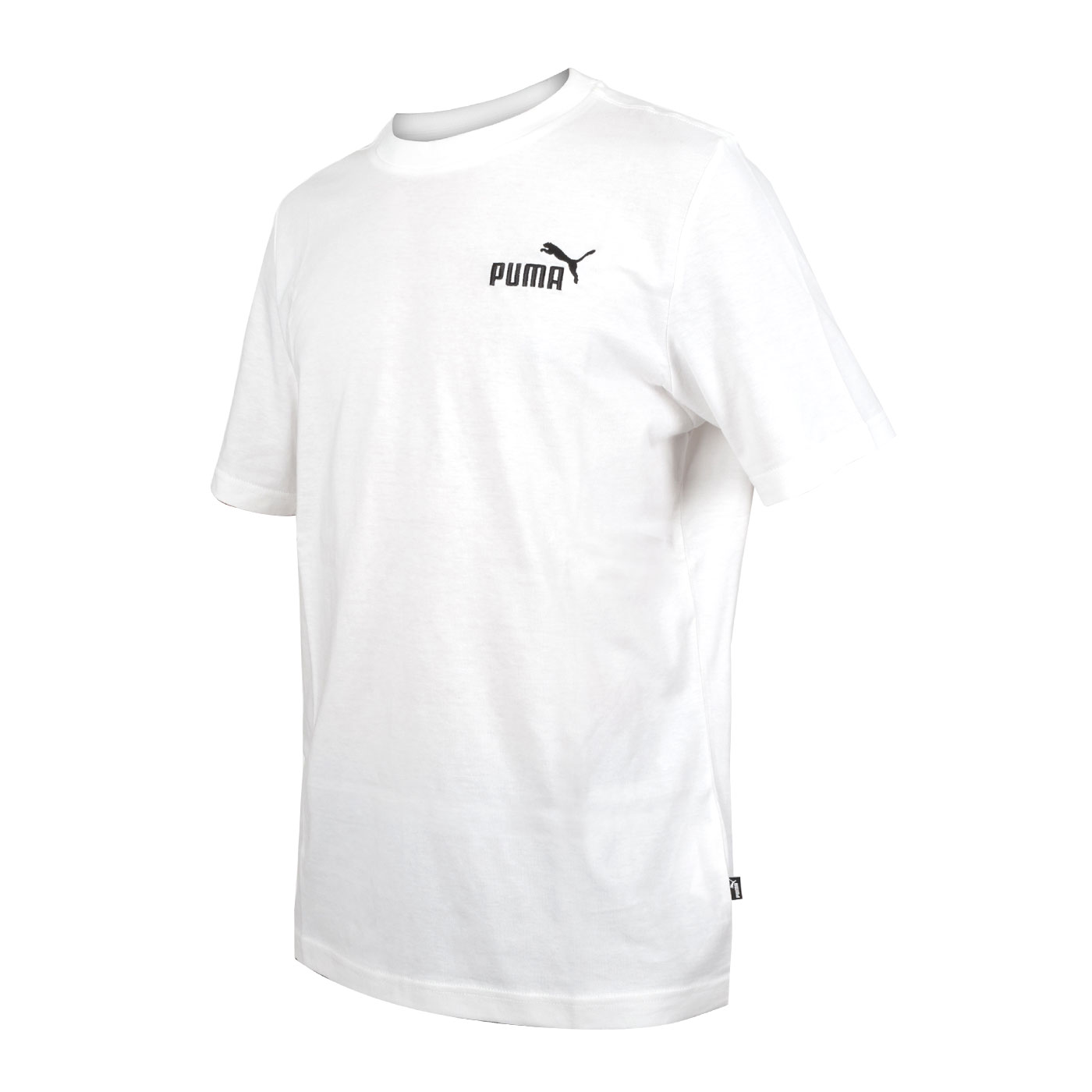 PUMA 男款基本系列Ess刺繡短袖T恤  67597302 - 白黑