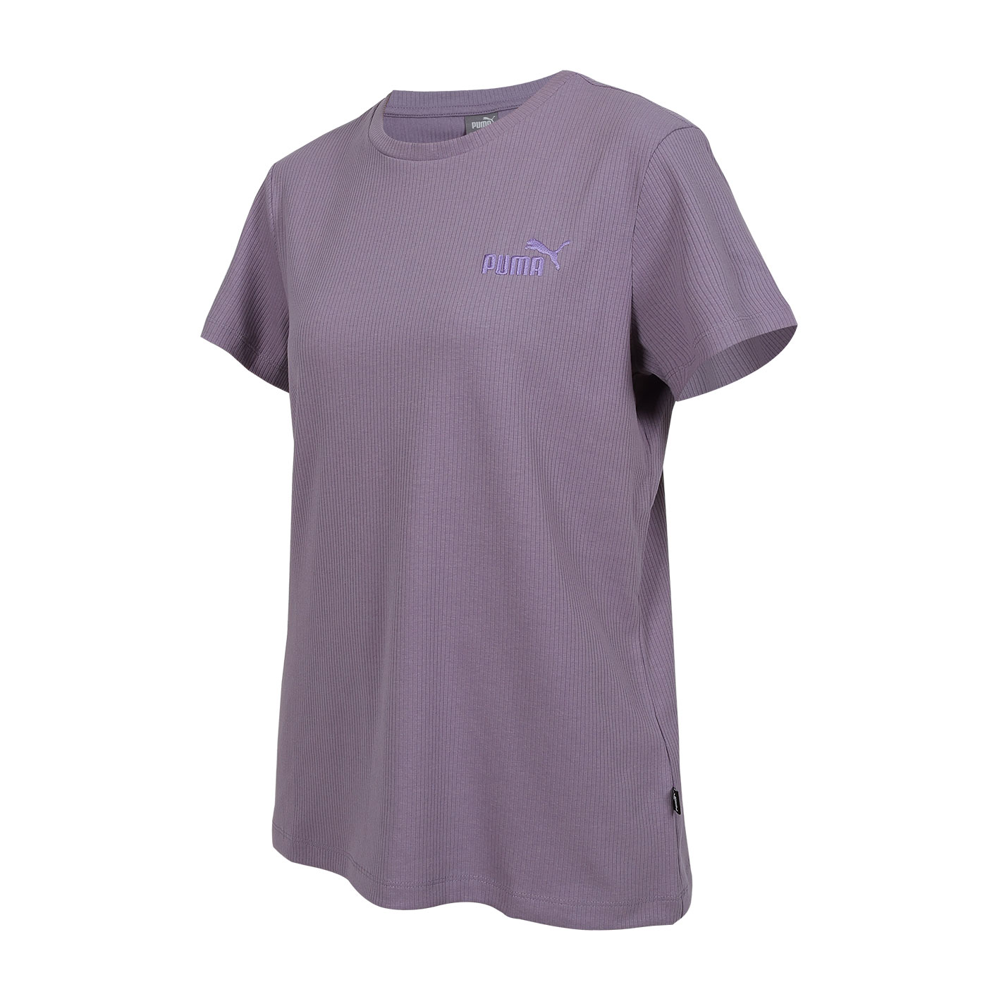 PUMA 女款基本系列羅紋短袖T恤  68149930 - 薰衣紫