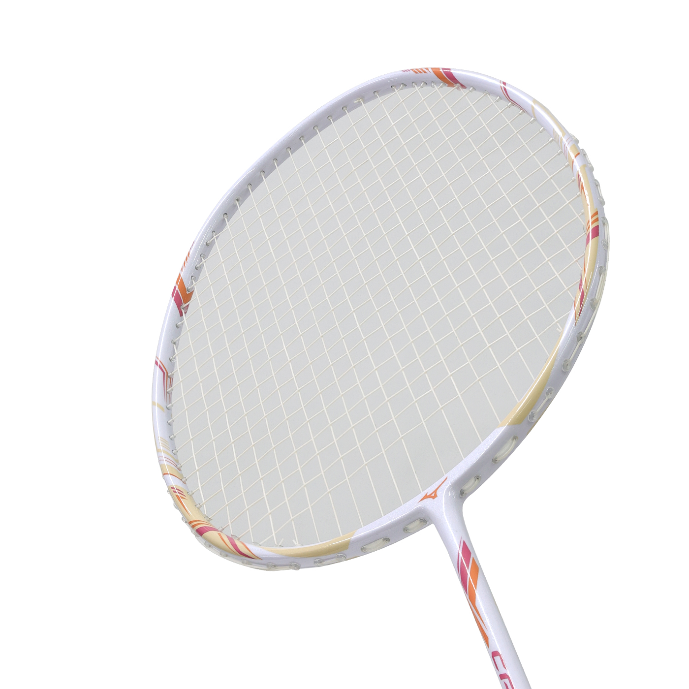 MIZUNO 羽球拍(已穿線)(附拍袋)  73GTB50101 - 白紅橘淺杏