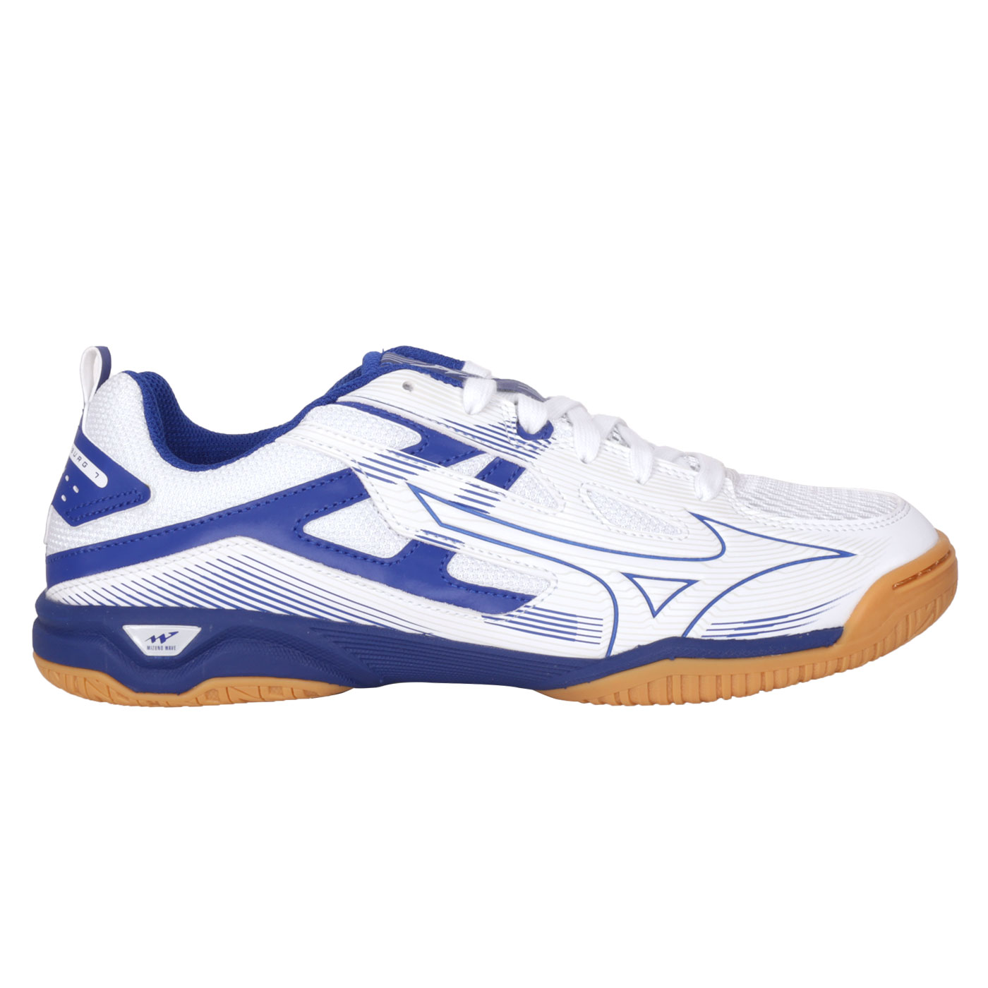 MIZUNO 男款桌球鞋-3E  @WAVE KAISERBURG 7@ 81GA222027 - 白藍