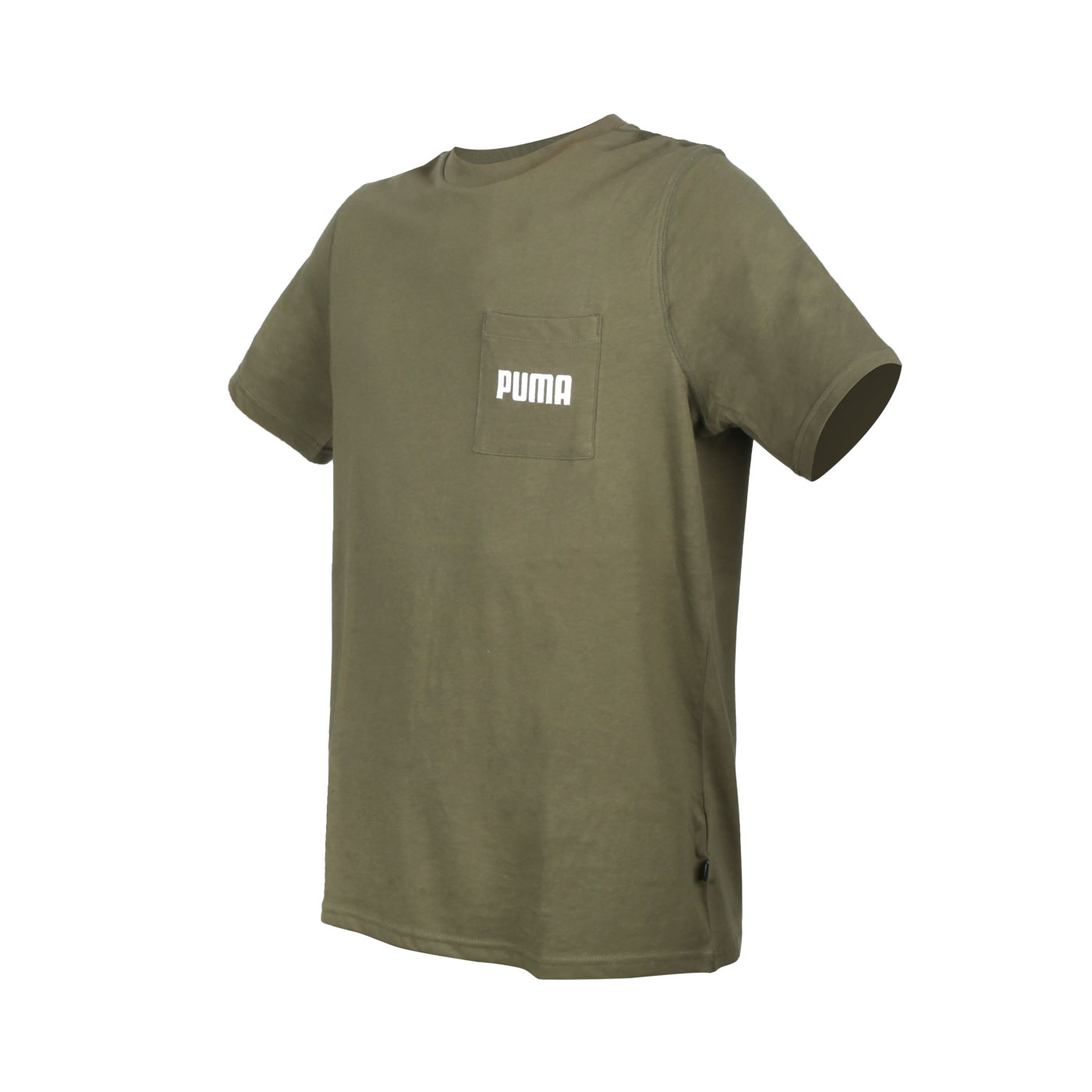 PUMA 男款基本系列Modern Basics口袋短袖T恤 84844232 - 軍綠白