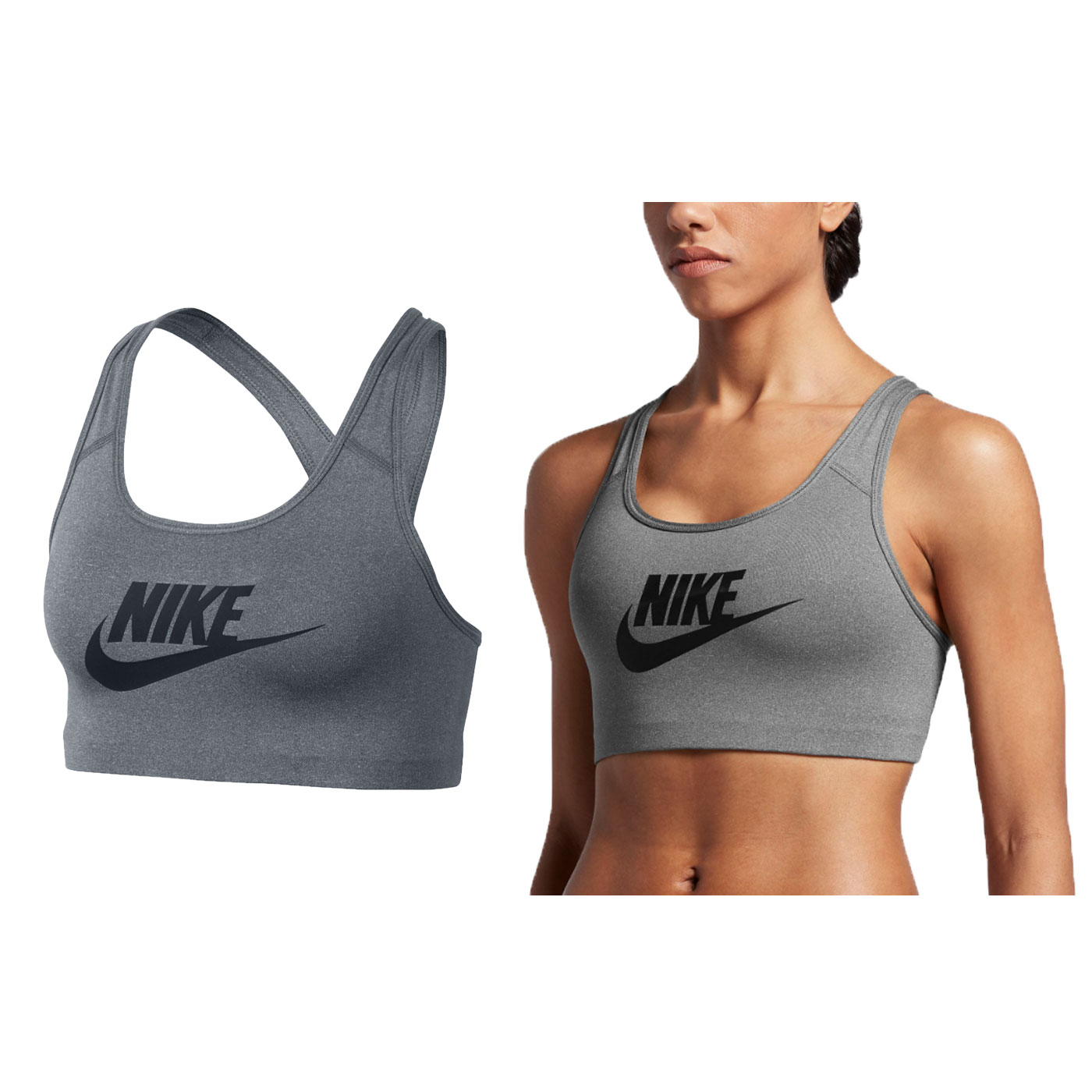 NIKE 女款運動內衣  899371010 - 灰黑