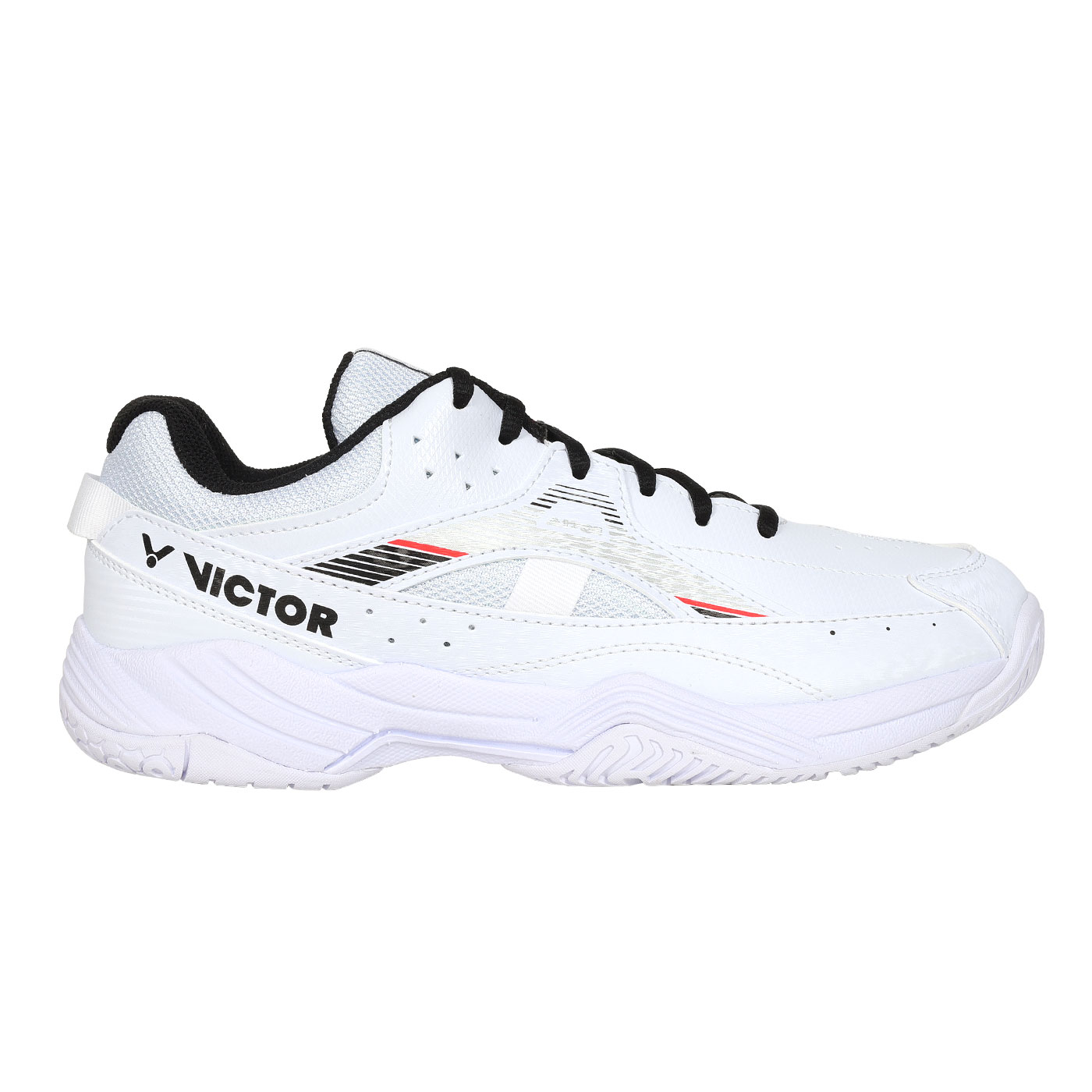 VICTOR 男女款專業羽球鞋-4E  A170II-AC - 白黑銀紅