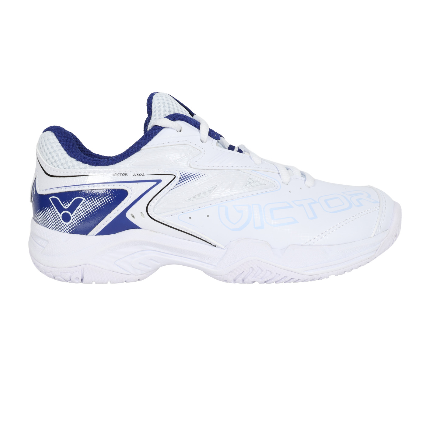 VICTOR 男女款專業羽球鞋-4E  A302-AB - 白藍