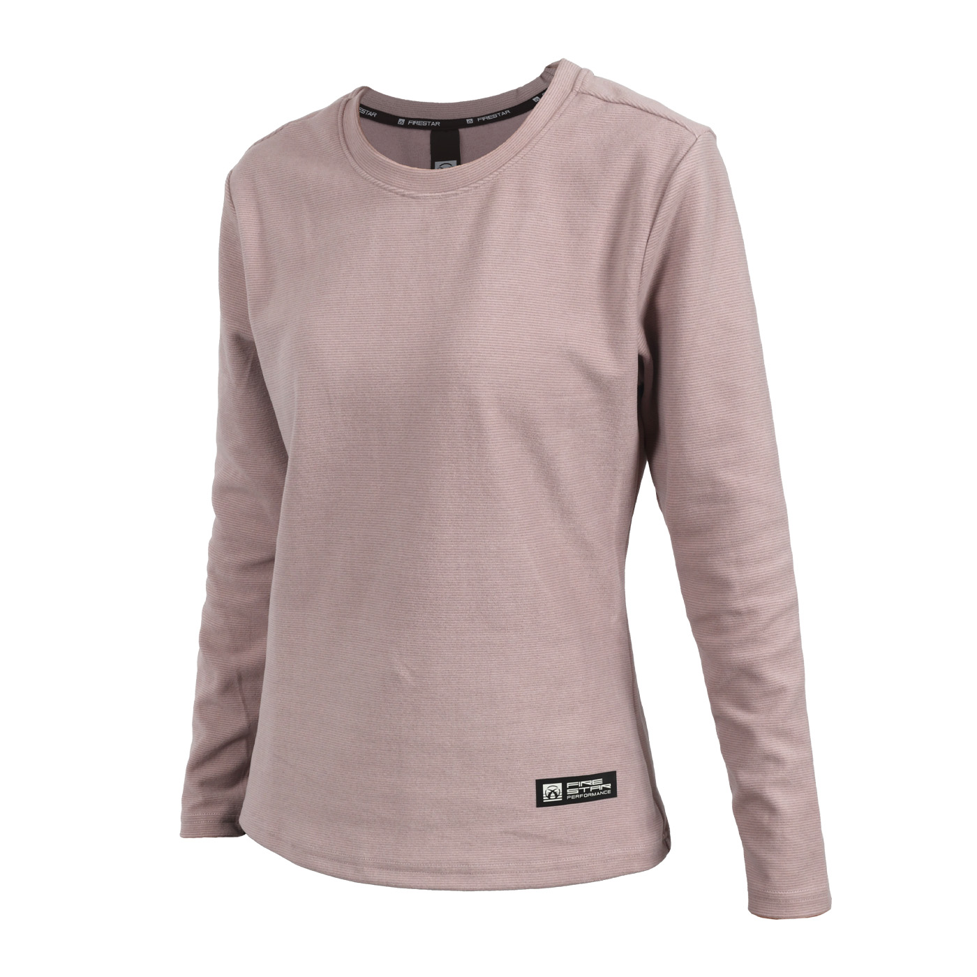 FIRESTAR 女款彈性保暖長袖圓領T恤  AL506-43 - 藕粉