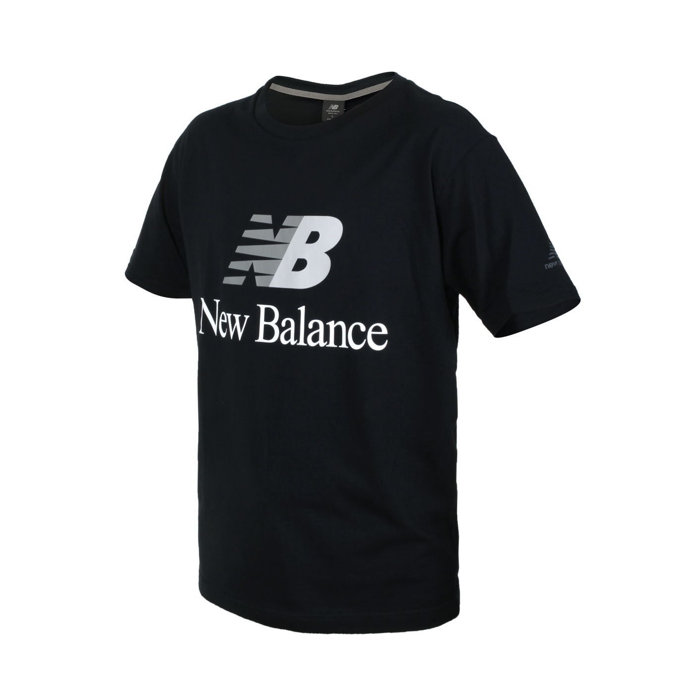 NEW BALANCE 男款短袖T恤 AMT21529BK - 黑灰白