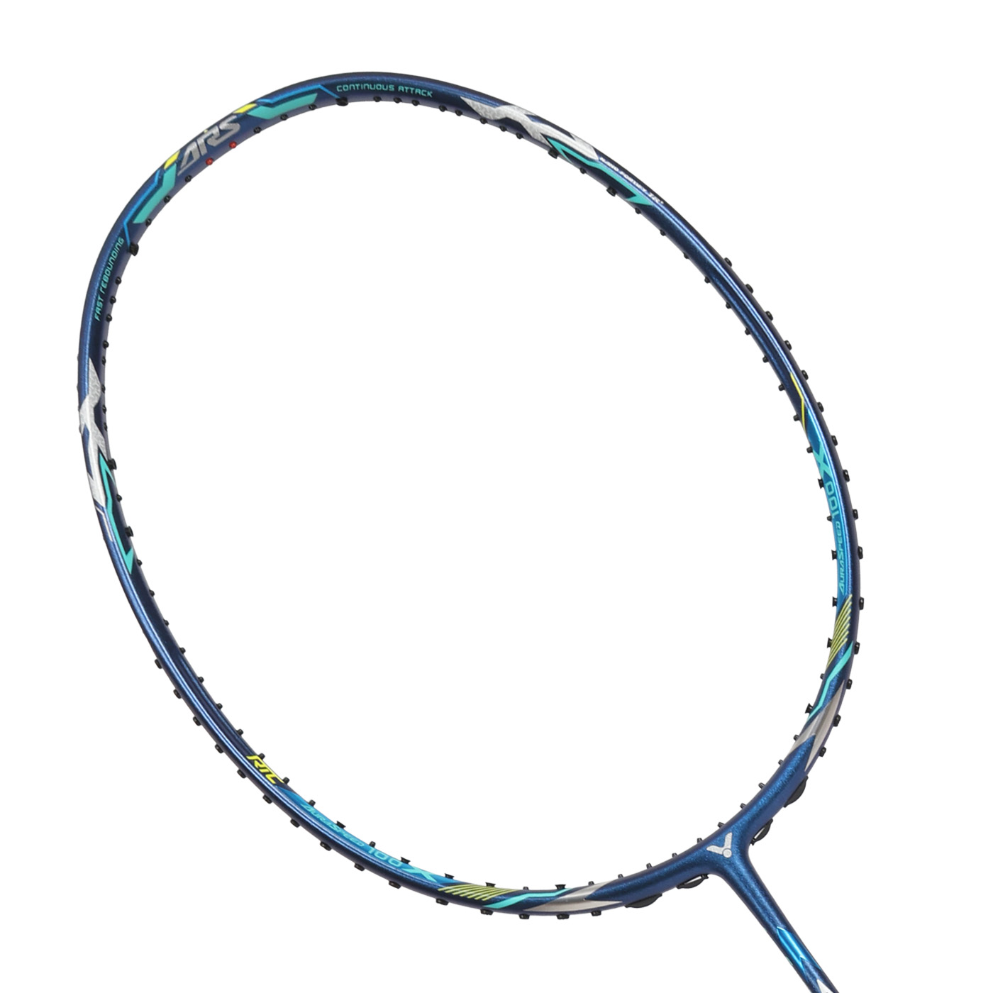 VICTOR 神速羽球拍  ARS-100X-B - 深藍綠黃銀