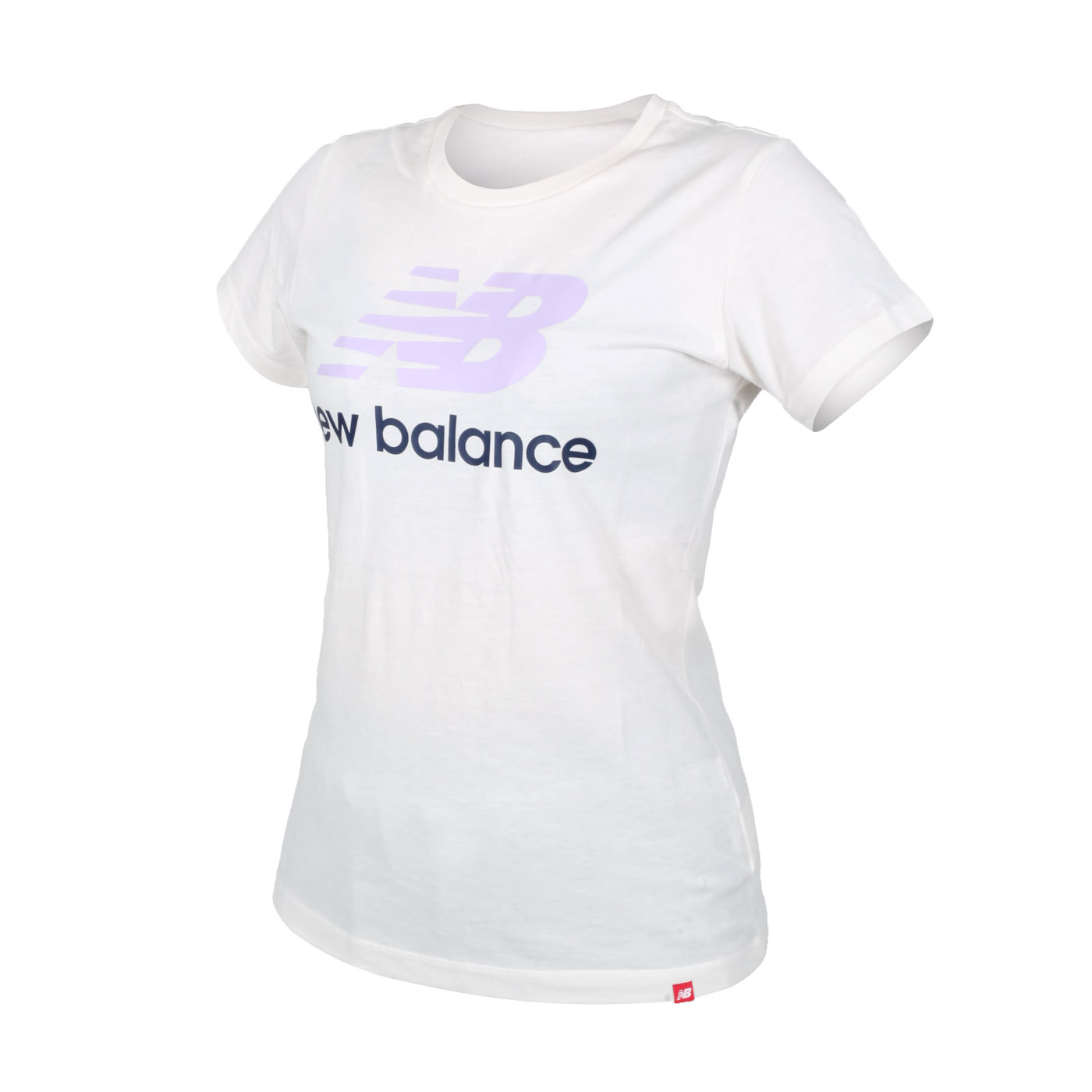 NEW BALANCE 女款短袖T恤 AWT91546MLT - 米白紫深藍