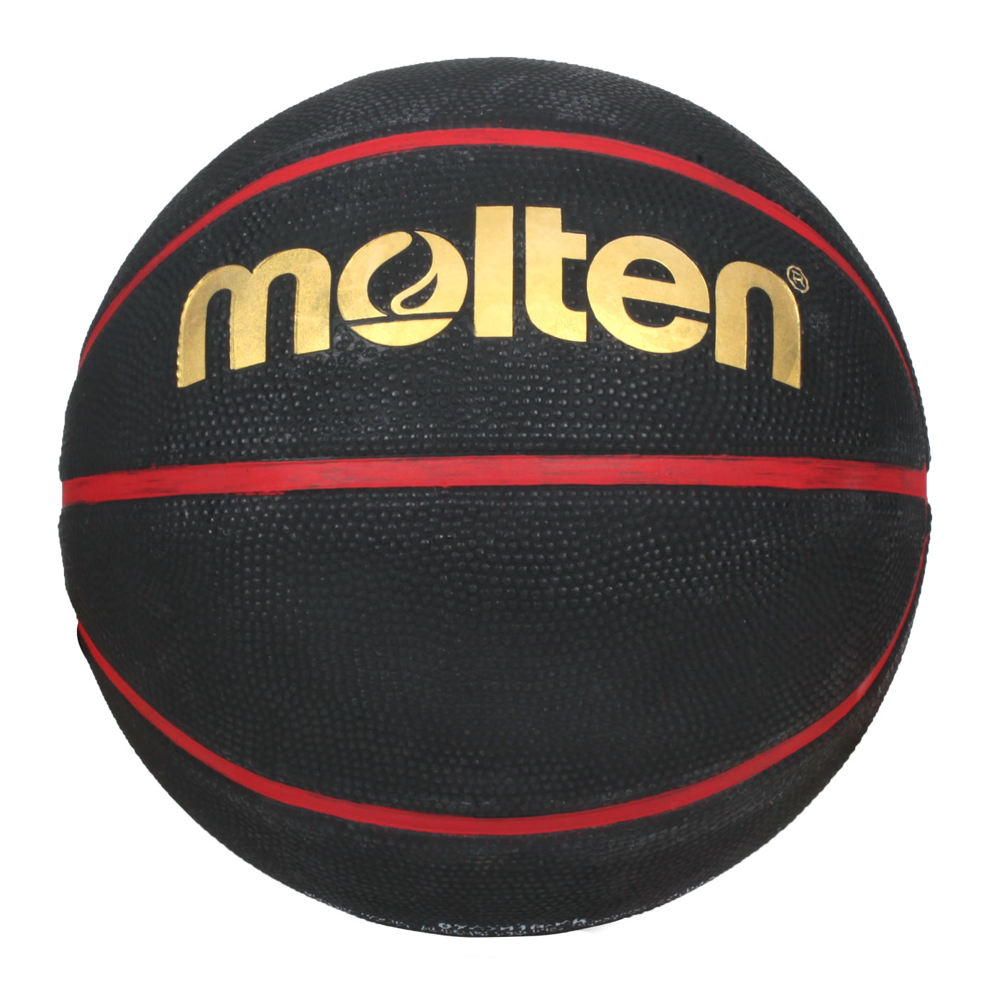 Molten 8片深溝橡膠7號籃球 B7C2010-KR - 黑紅金
