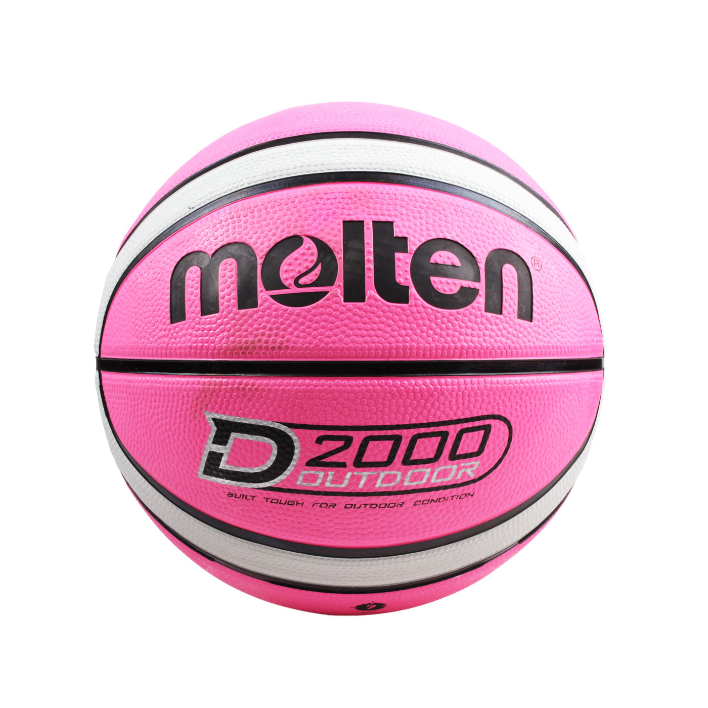 Molten 12片橡膠深溝籃球 B7D2005-BH - 粉紅灰