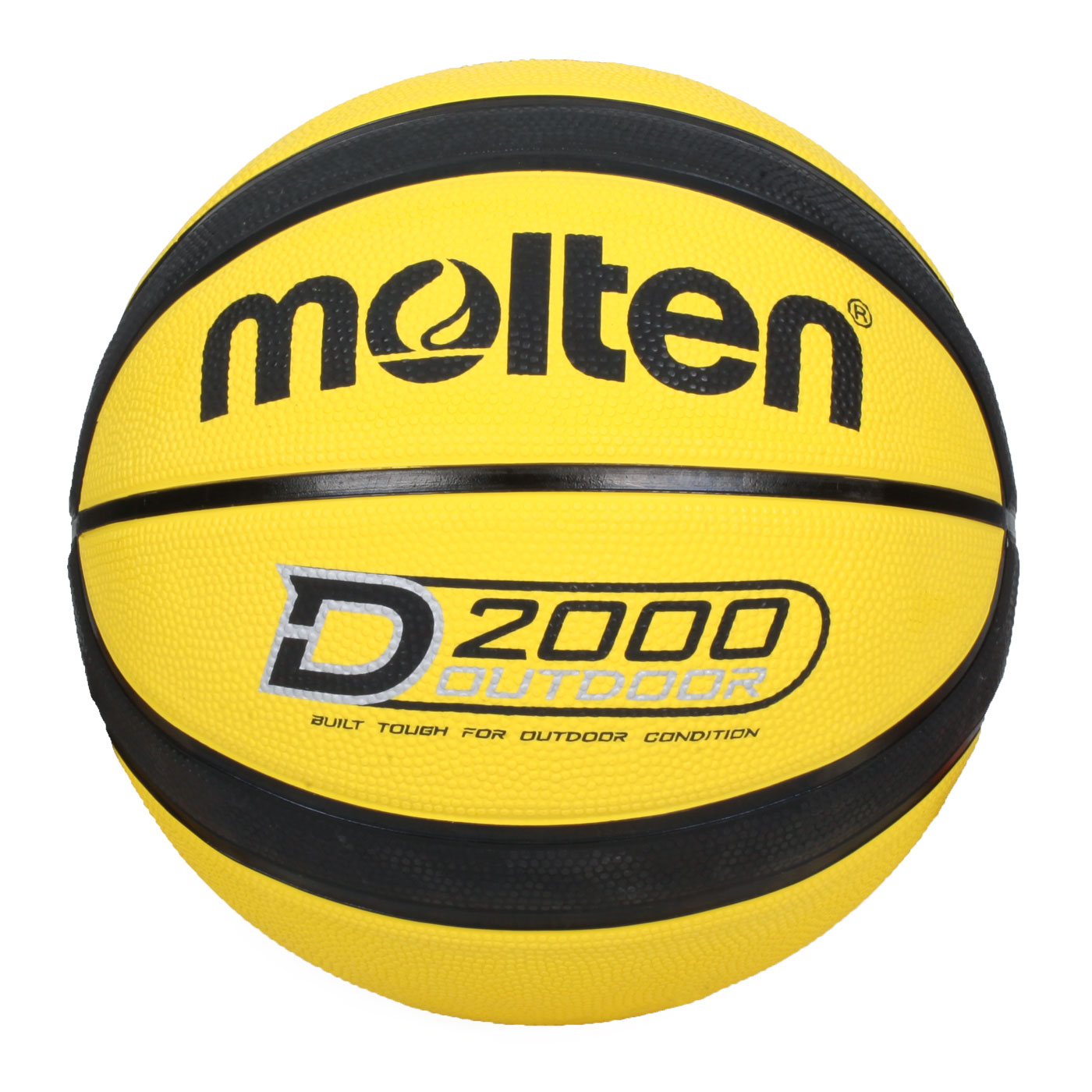Molten 12片深溝橡膠7號籃球 B7D2005-YK - 黃黑