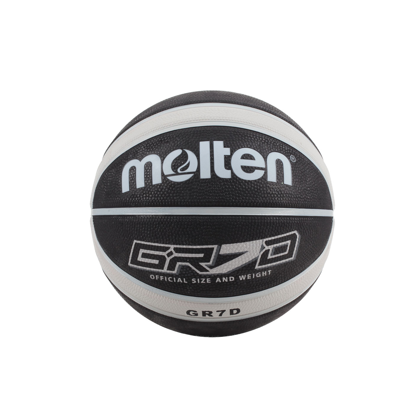 Molten 12片橡膠深溝籃球 BGR7D - 黑灰