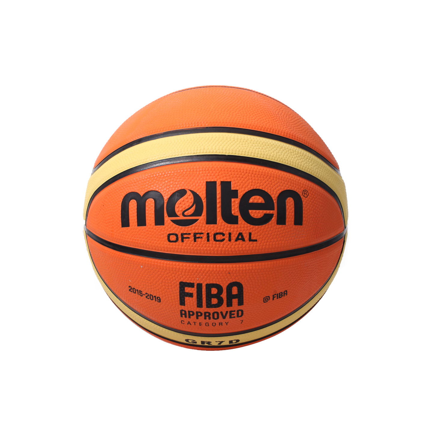 Molten 12片橡膠深溝籃球 BGR7D - 黃橘