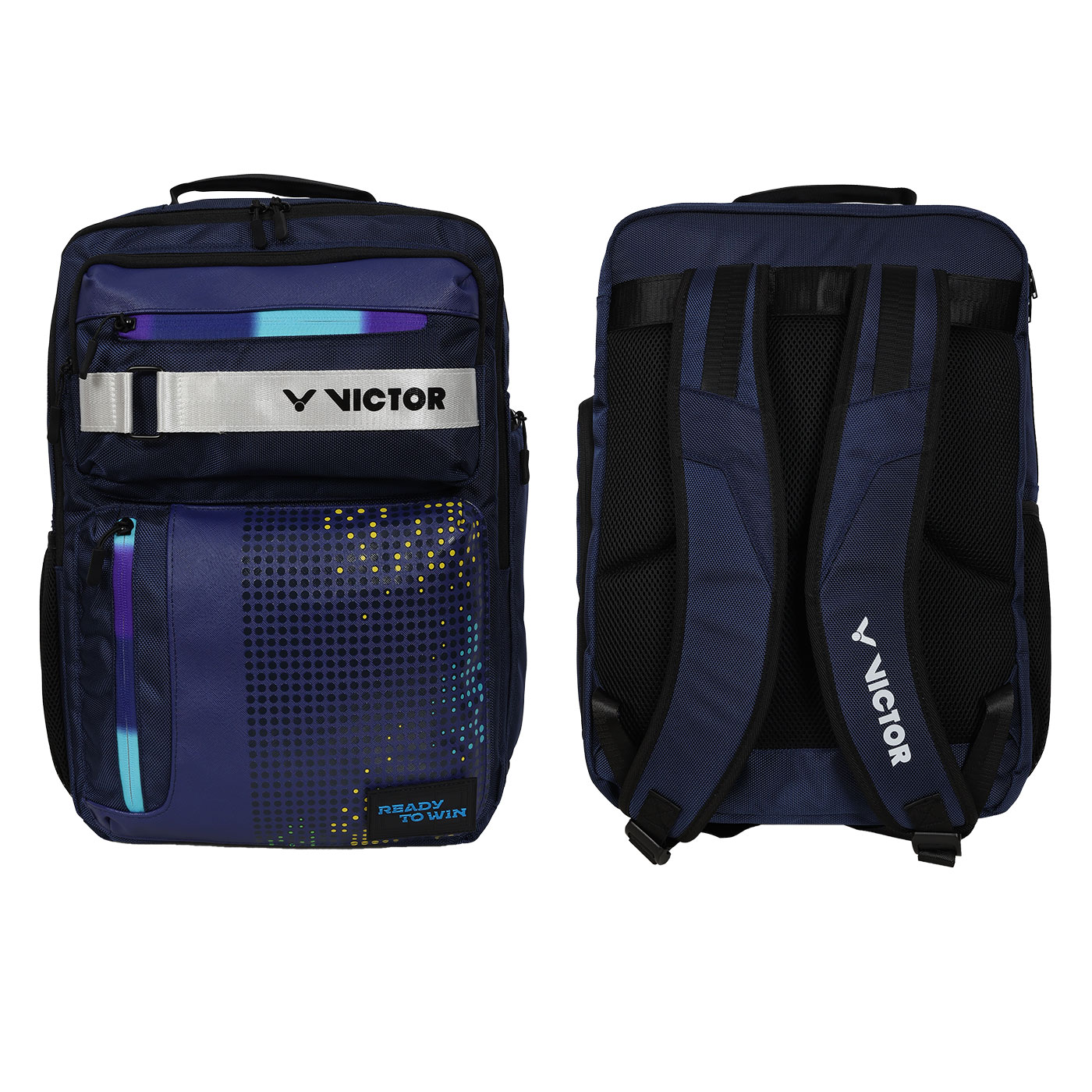 VICTOR 大型後背包  BR5017B - 深藍白紫黃