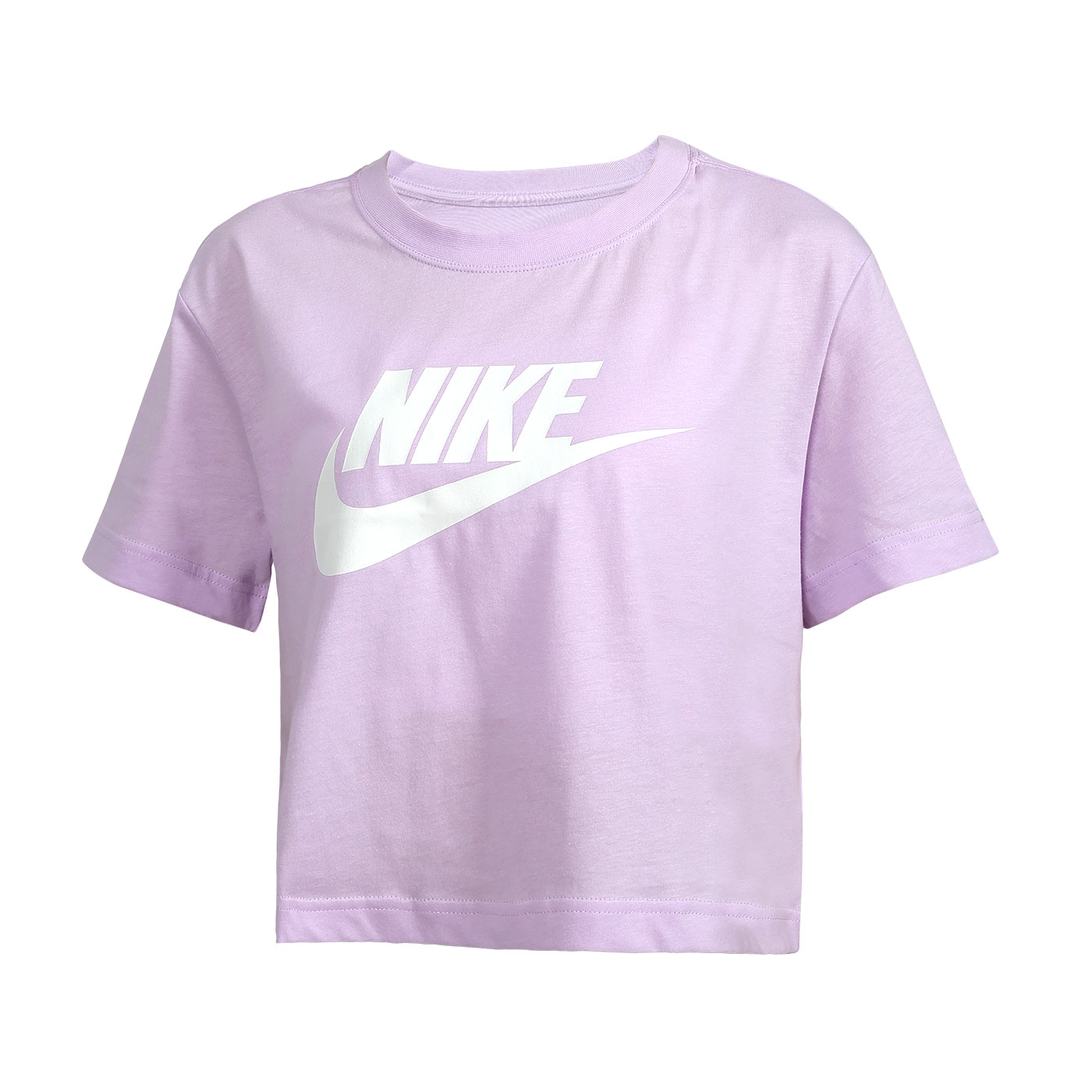 NIKE 女款短款T恤  BV6176-511 - 馬卡龍紫白