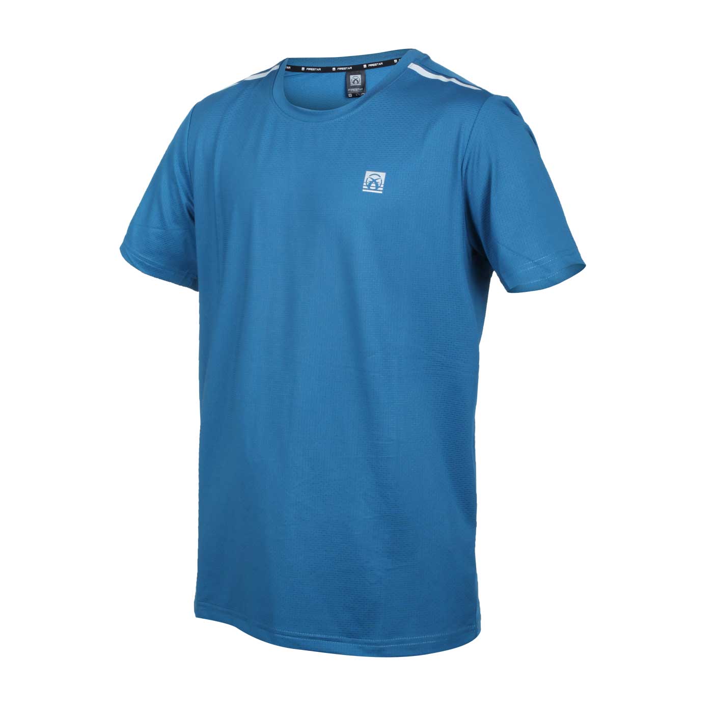 FIRESTAR 男款彈性機能圓領短袖T恤 D2031-98 - 藍銀