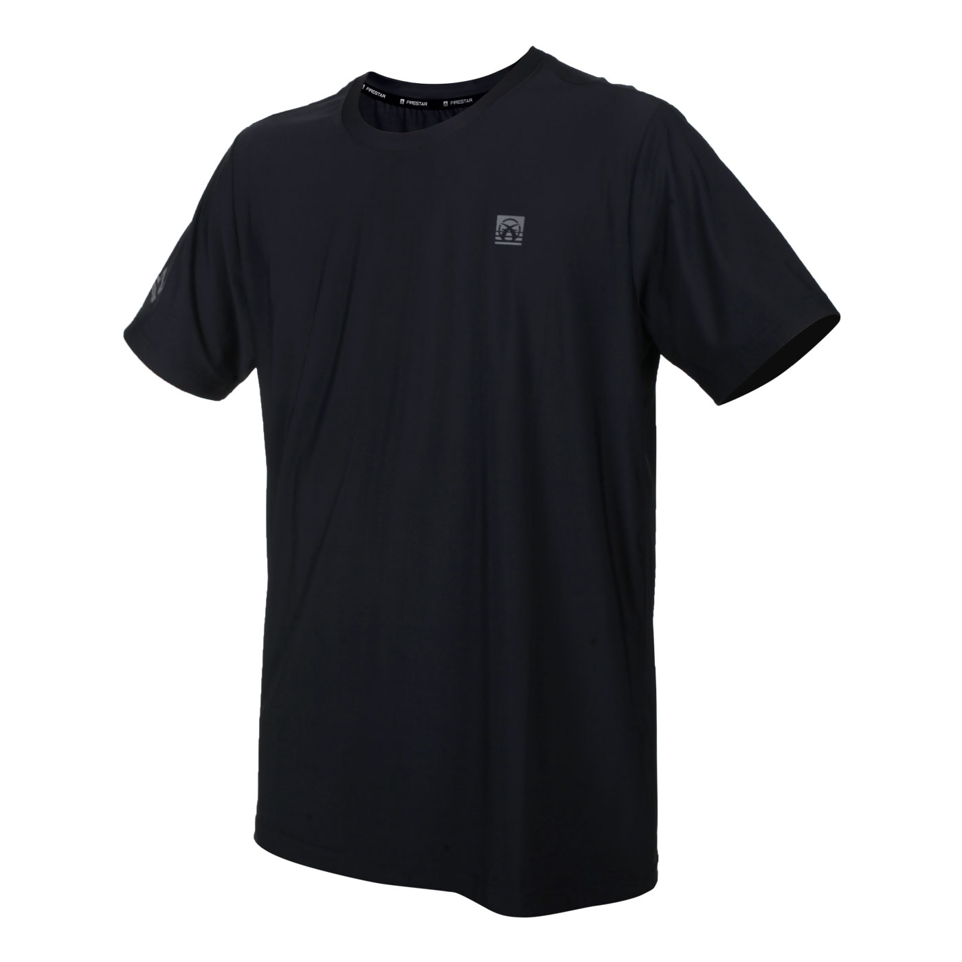 FIRESTAR 男款彈性圓領短袖T恤 D2032-10 - 黑灰