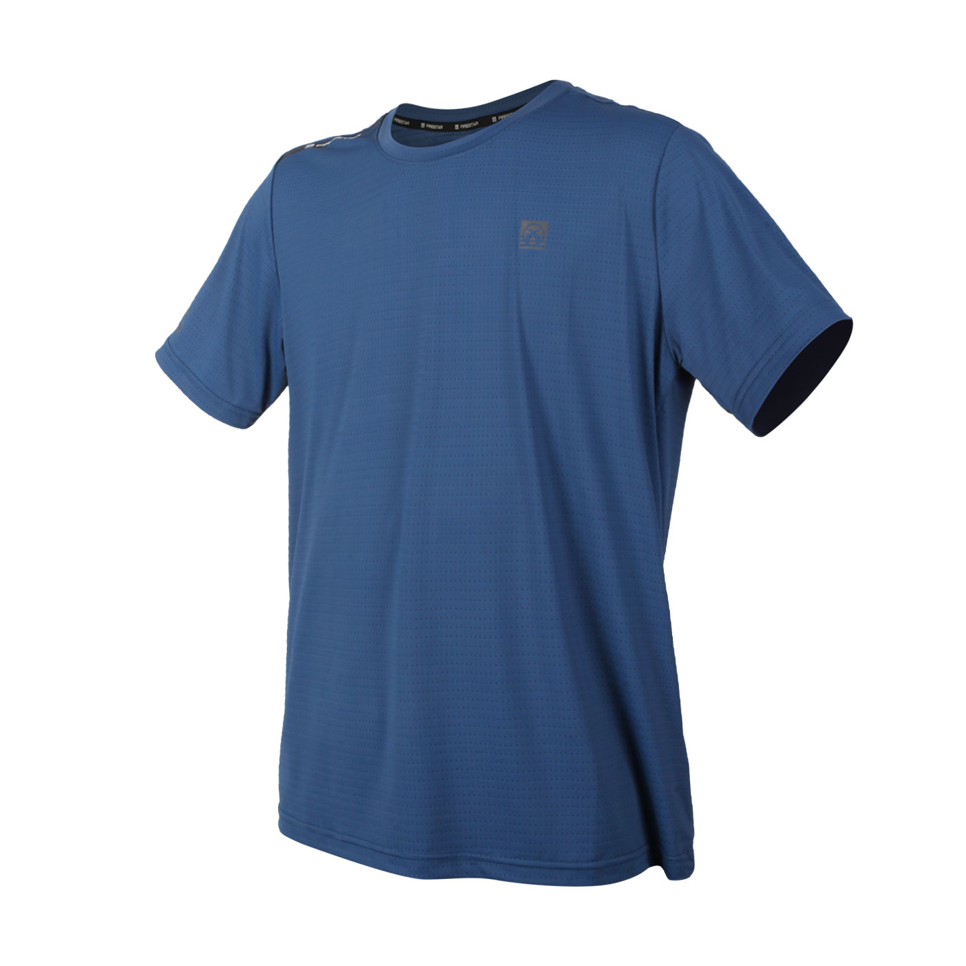 FIRESTAR 男款彈性圓領短袖T恤 D2033-98 - 靛藍灰