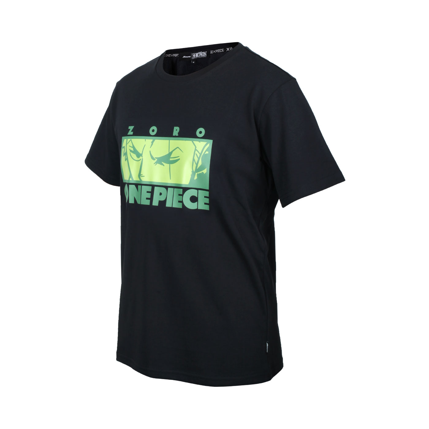 MIZUNO 特定-男款短袖T恤-索隆款(海賊王聯名款) D2TA150209 - 黑綠