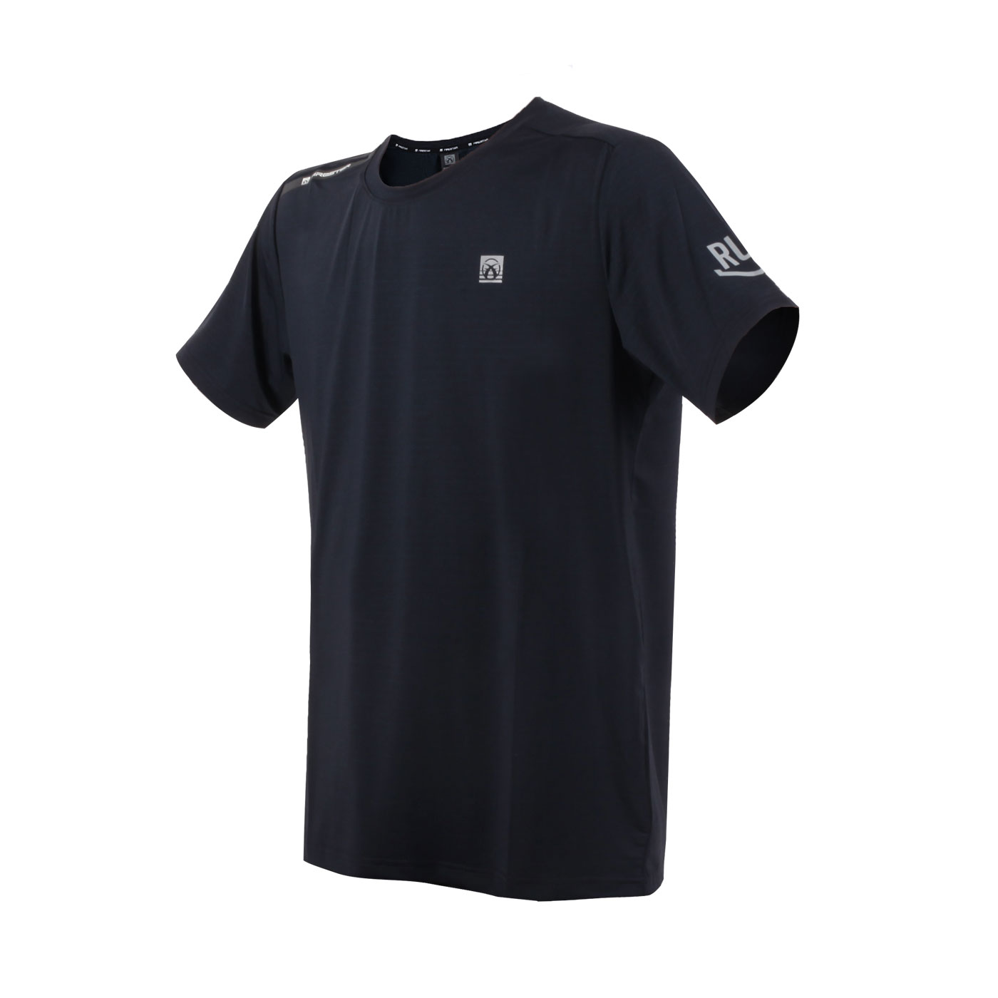 FIRESTAR 男款彈性圓領短袖T恤  D3230-98 - 黑條紋藍
