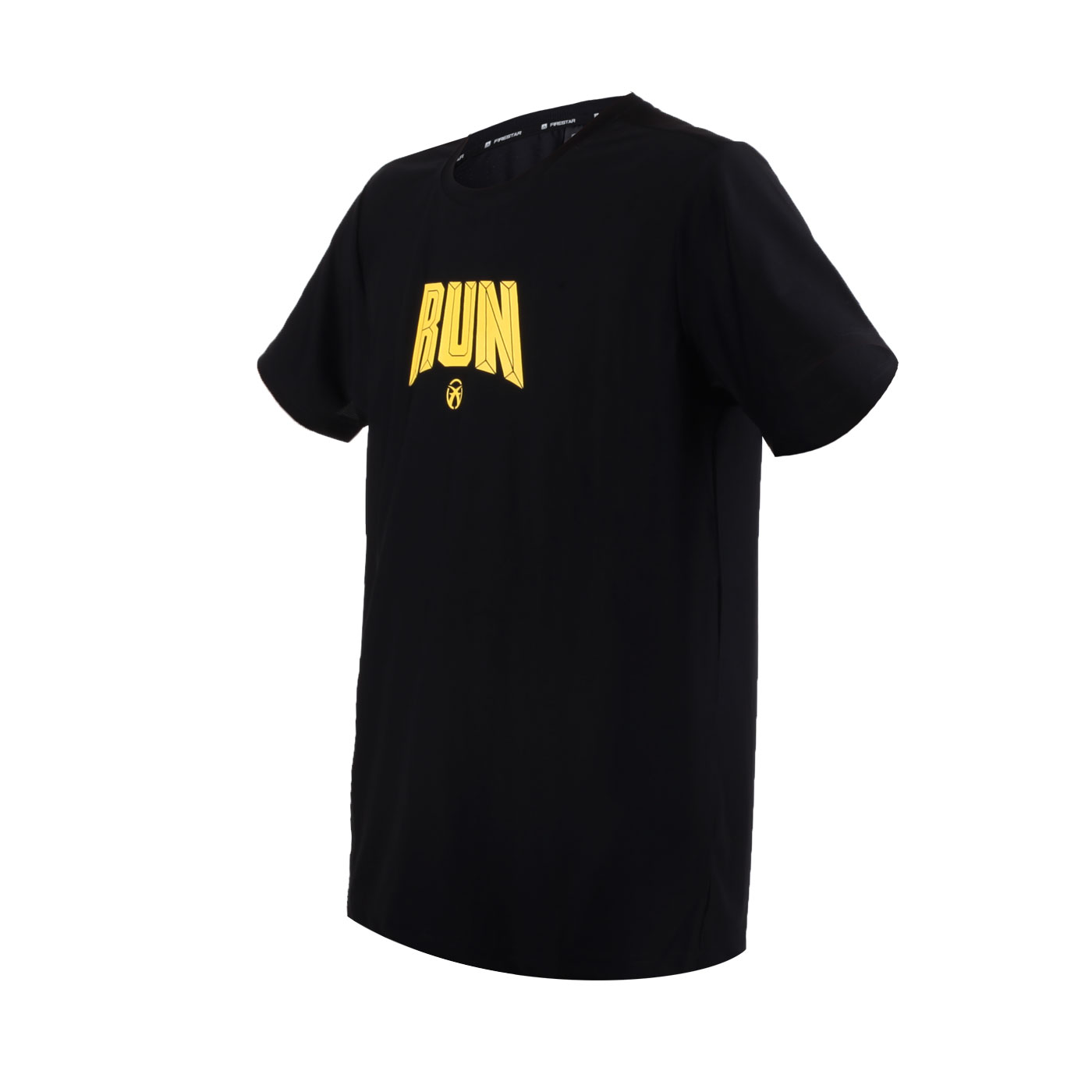FIRESTAR 男款彈性印花短袖T恤  D3237-93 - 黑黃