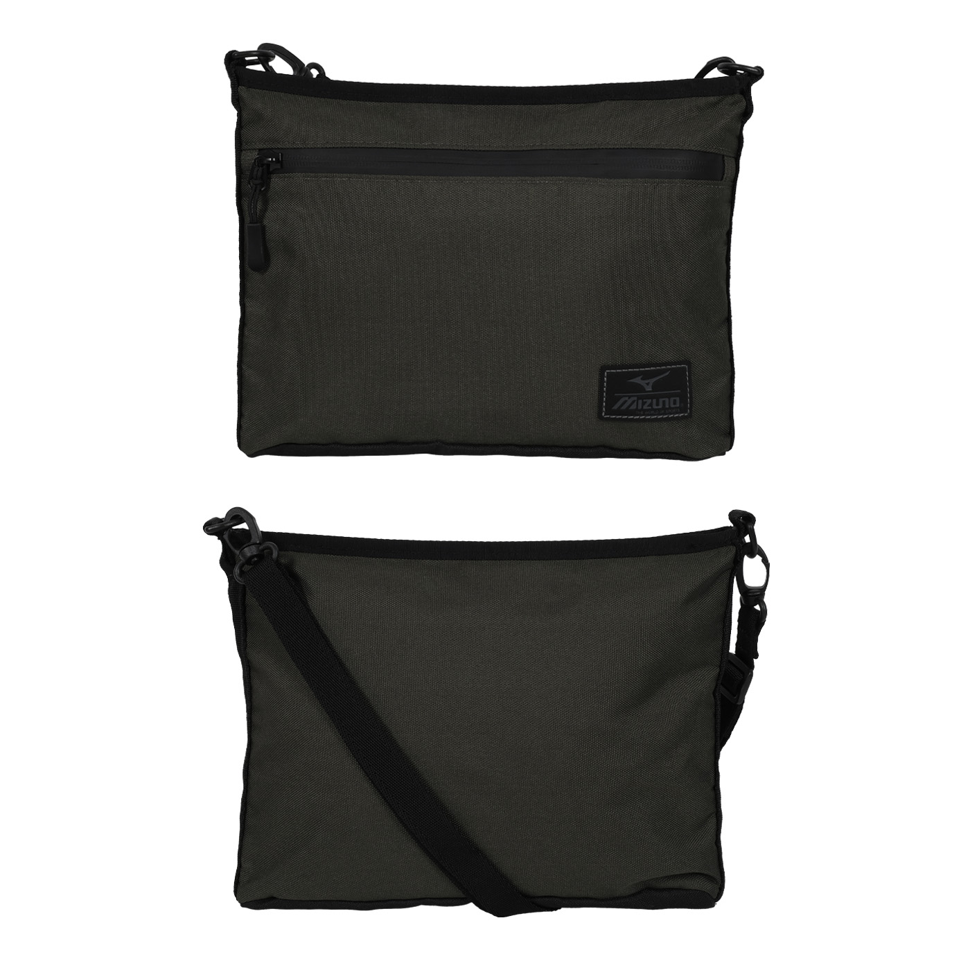 MIZUNO 斜肩包  D3TMC50338 - 軍綠黑灰
