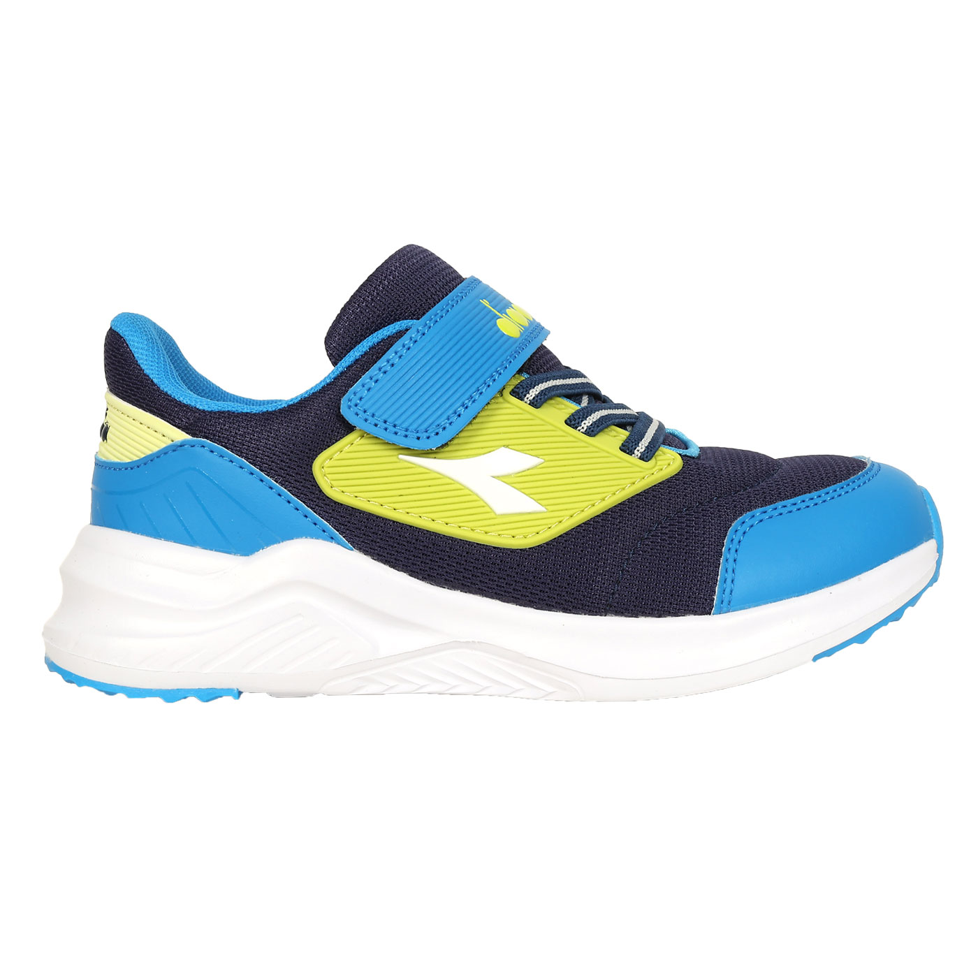 DIADORA 中童專業輕量慢跑鞋-超寬楦  DA11125 - 丈青藍綠白