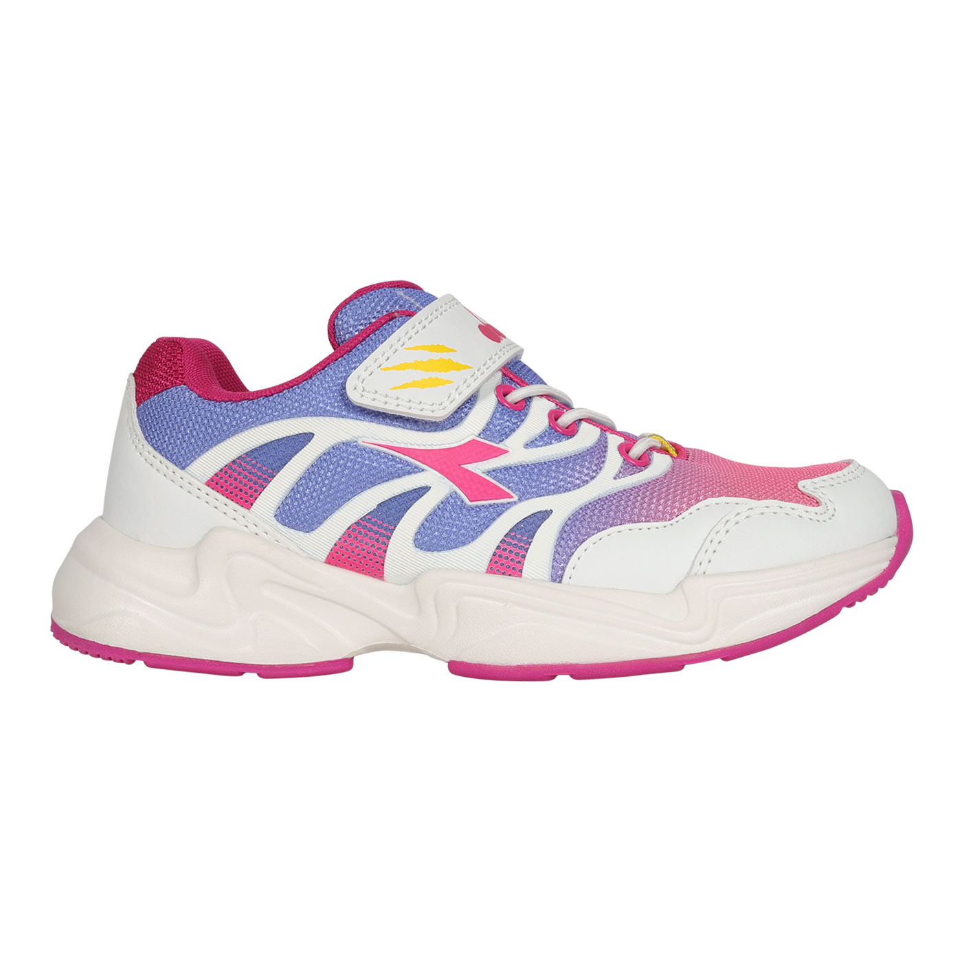 DIADORA 中童專業輕量慢跑鞋  DA13088 - 紫桃紅白