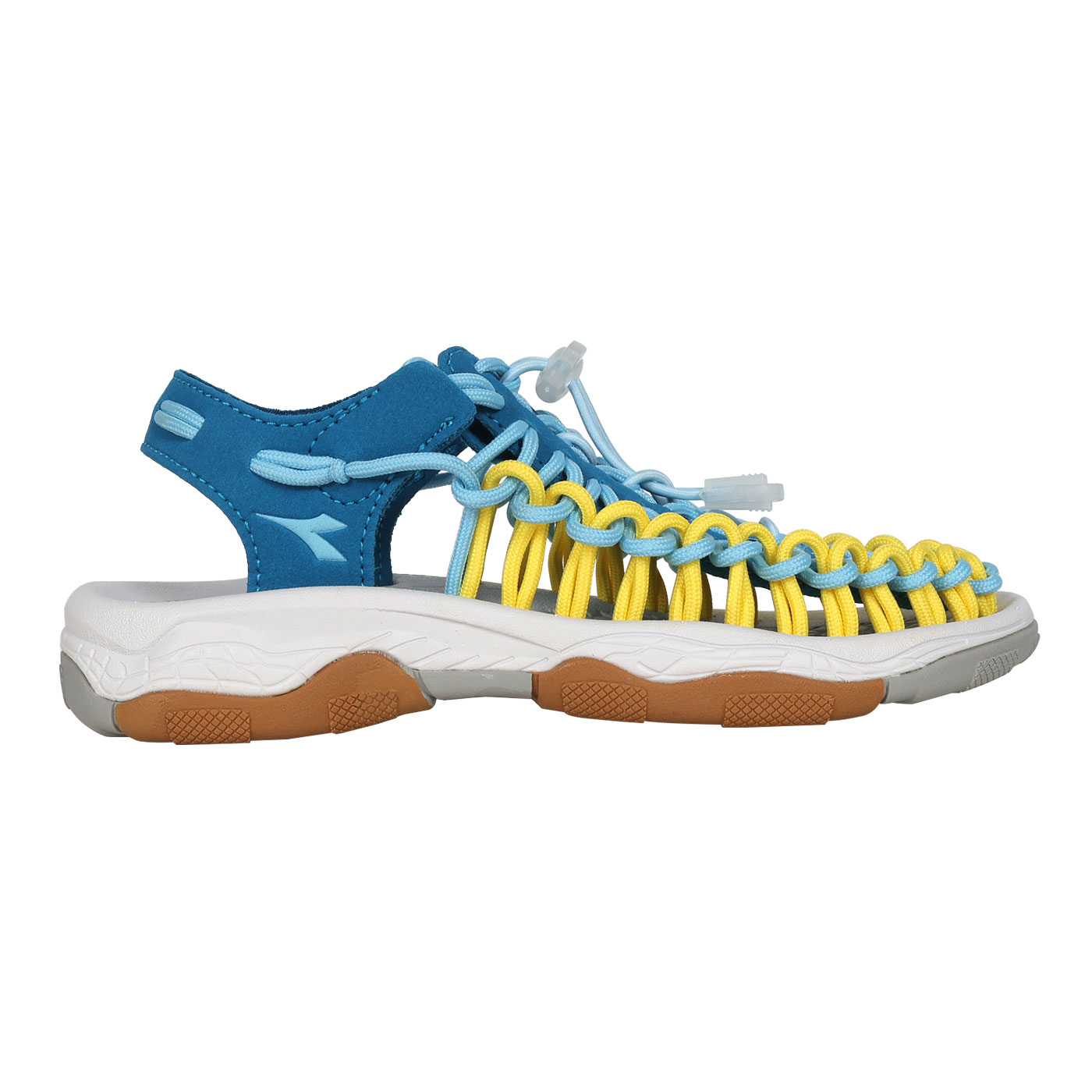 DIADORA 中童編織涼鞋  DA13136 - 深湖藍亮黃