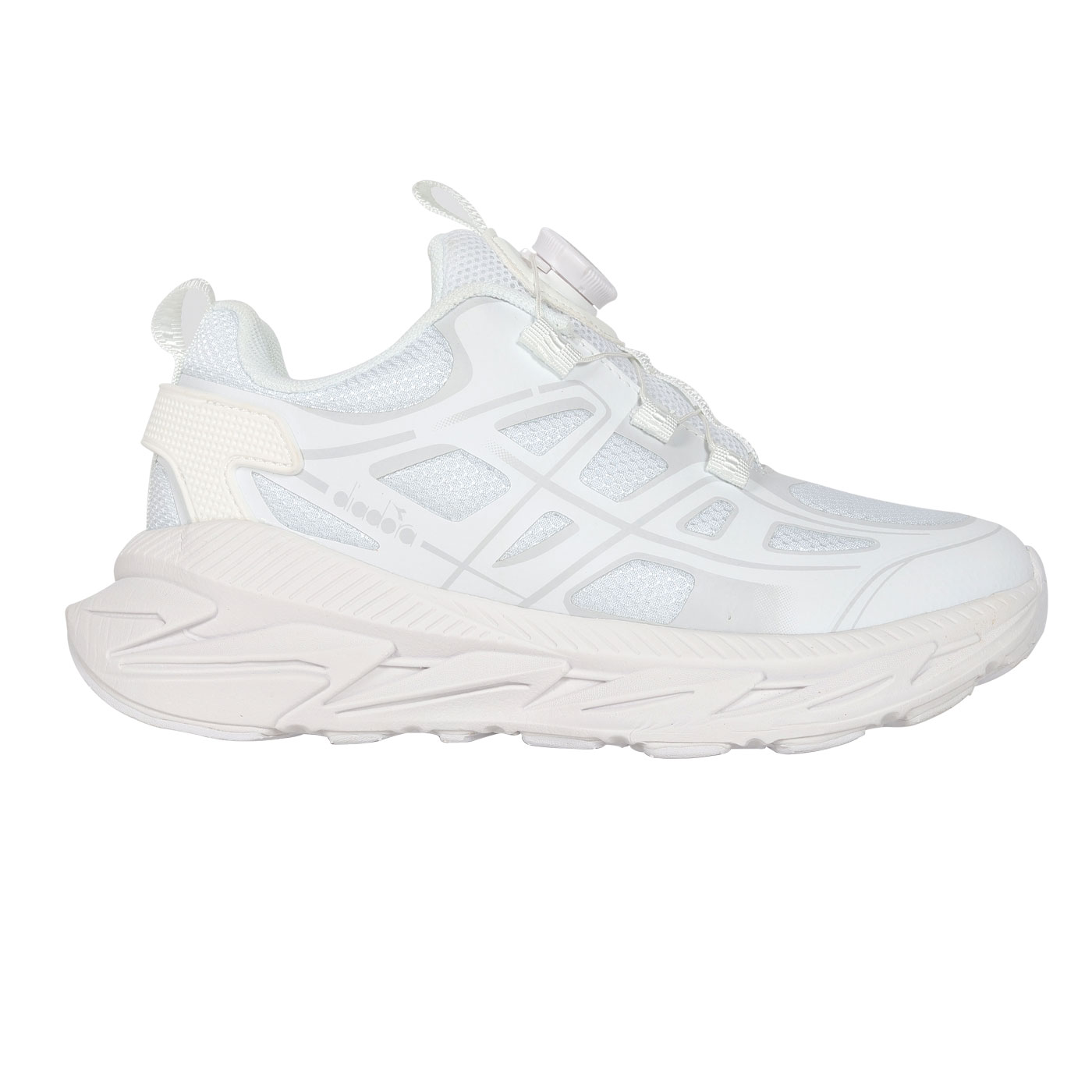 DIADORA 大童超音速輕量轉扣慢跑鞋-超寬楦  DA13155 - 白