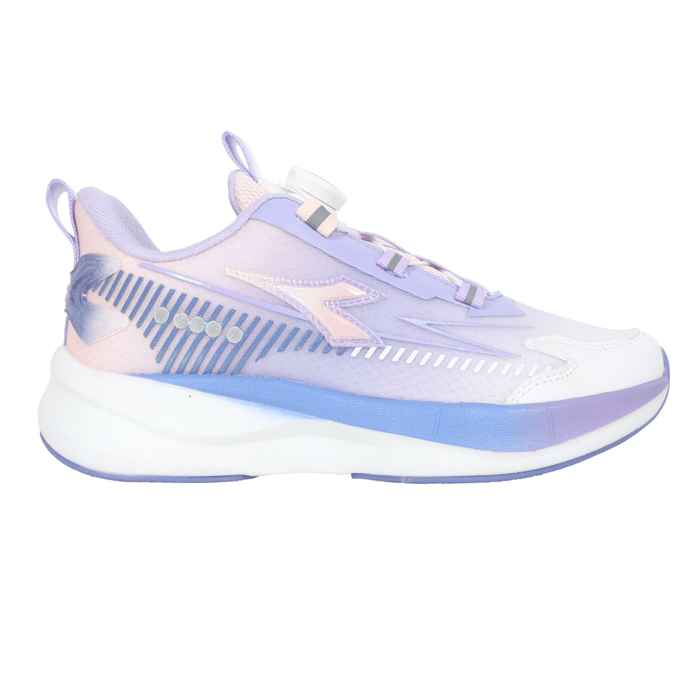 DIADORA 大童雷神2輕量跑鞋-超寬楦  DA1611047 - 白紫銀