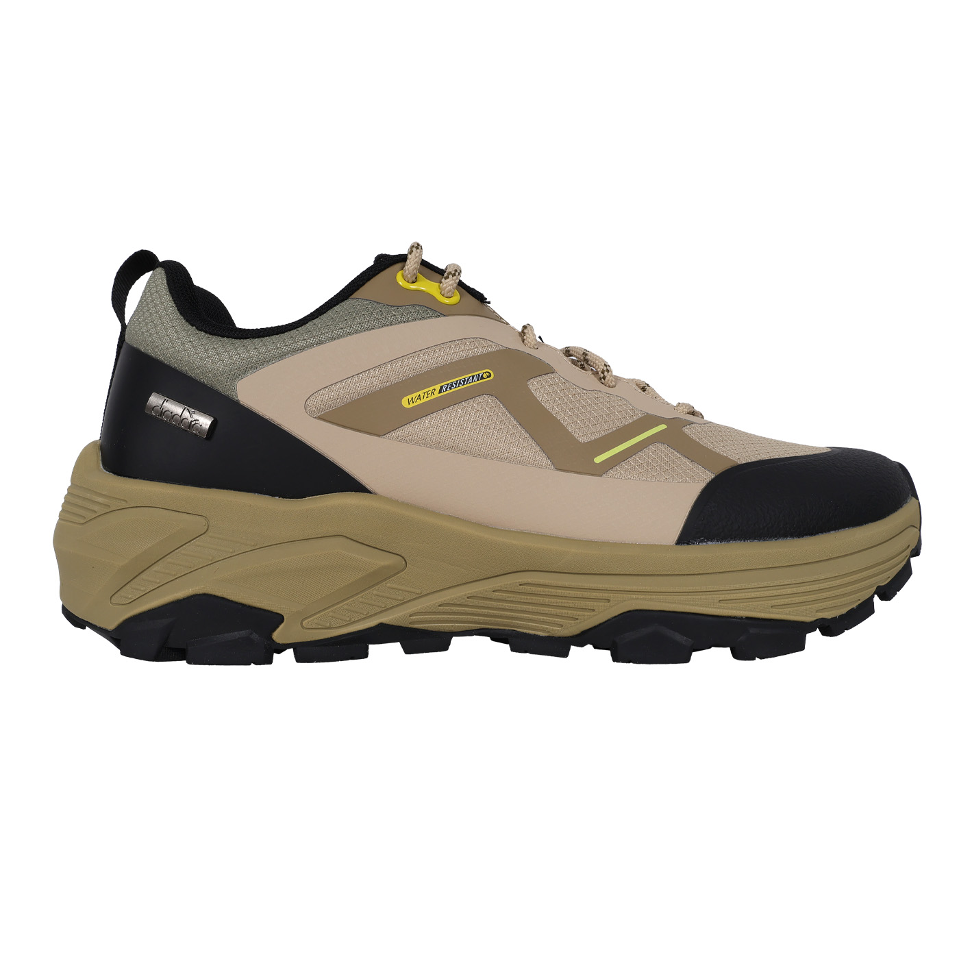 DIADORA 男款登峰防潑水越野慢跑鞋-E  DA73701 - 卡其黑