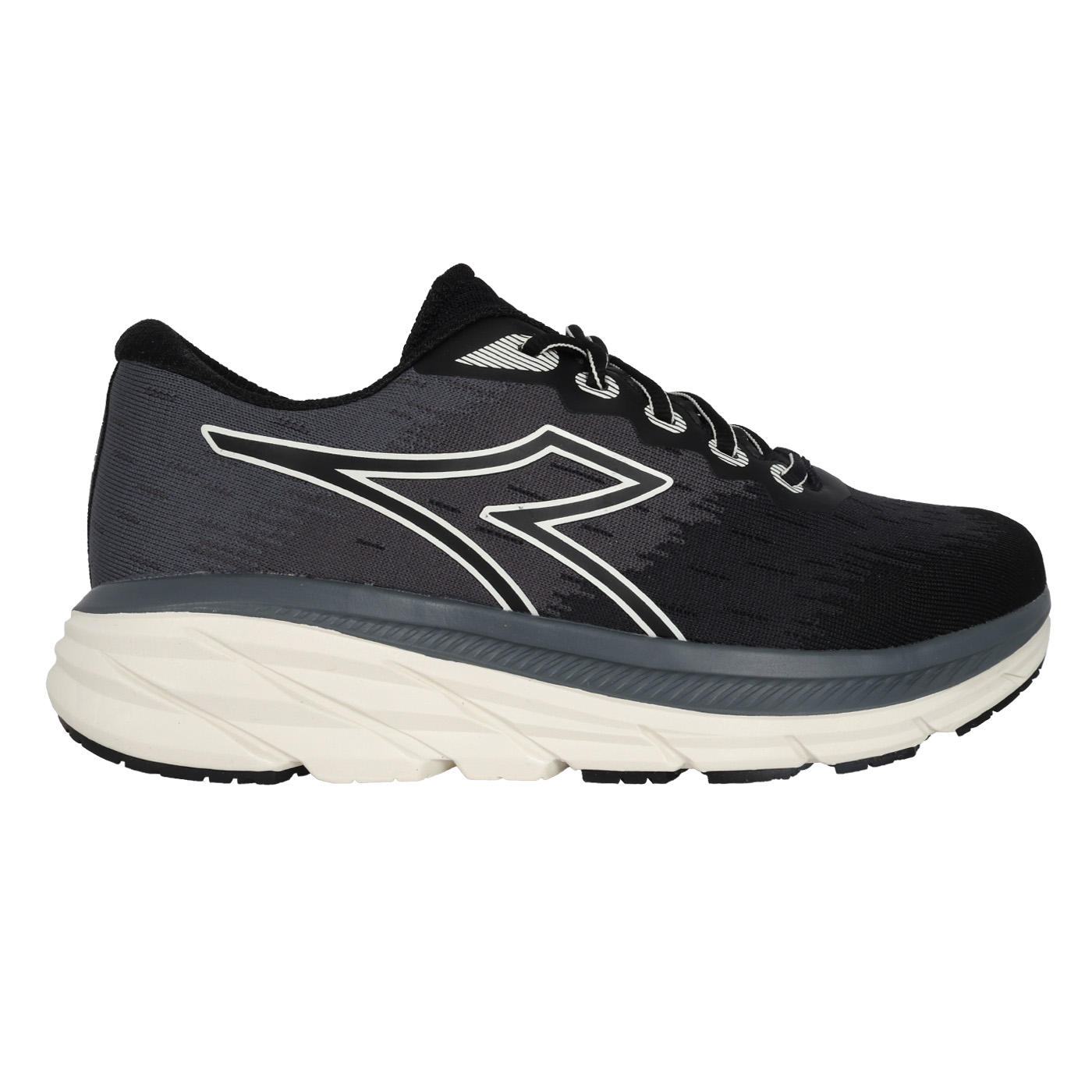 DIADORA 男款超動能避震跑鞋  DA7617070 - 黑灰白