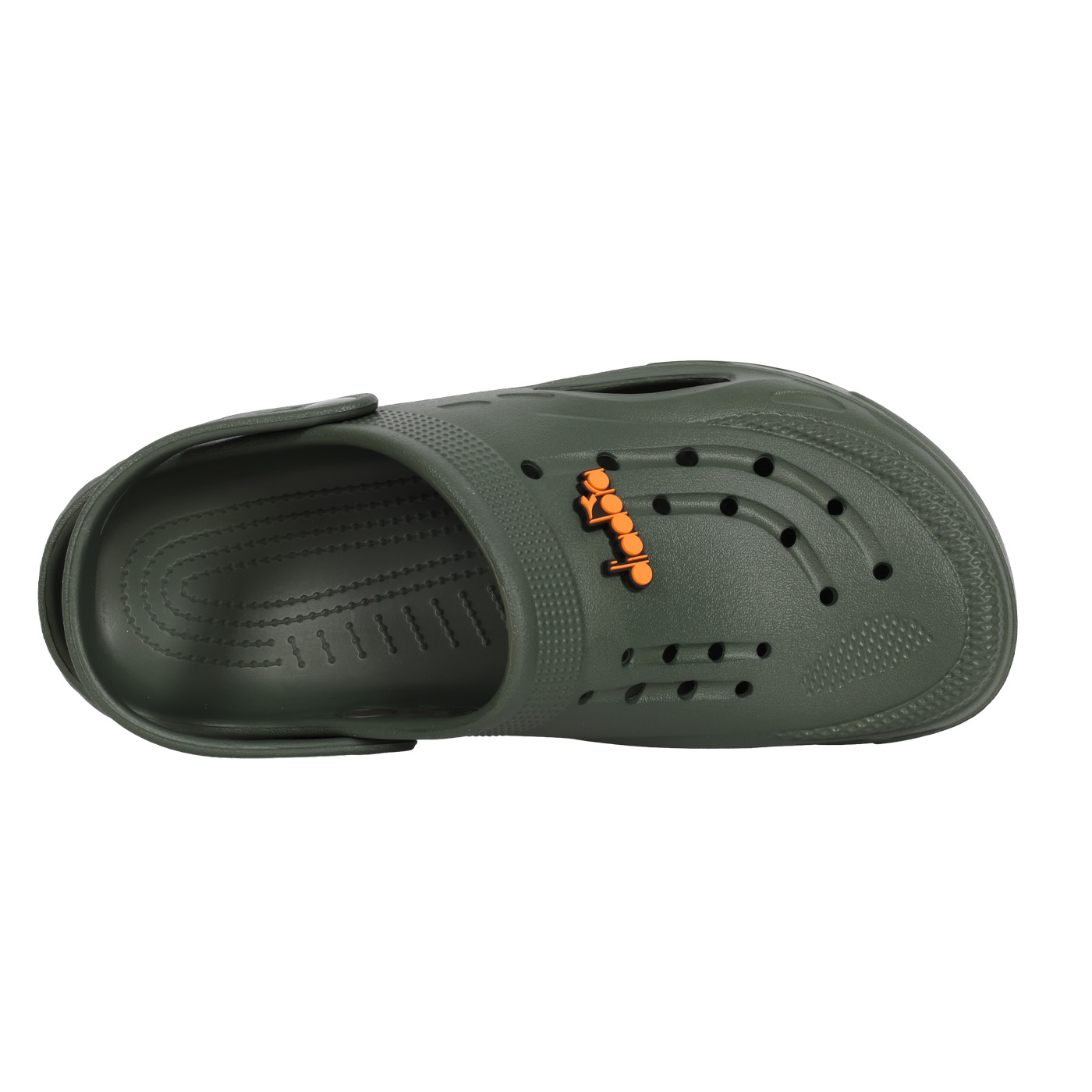 DIADORA 男防滑洞洞鞋  DA7617235 - 軍綠橘