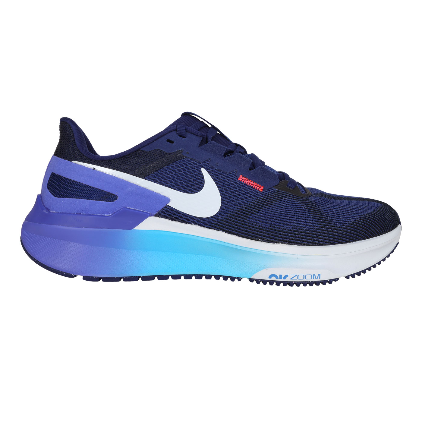 NIKE 男款緩震慢跑鞋  @AIR ZOOM STRUCTURE 25@ DJ7883-017 - 深藍白粉