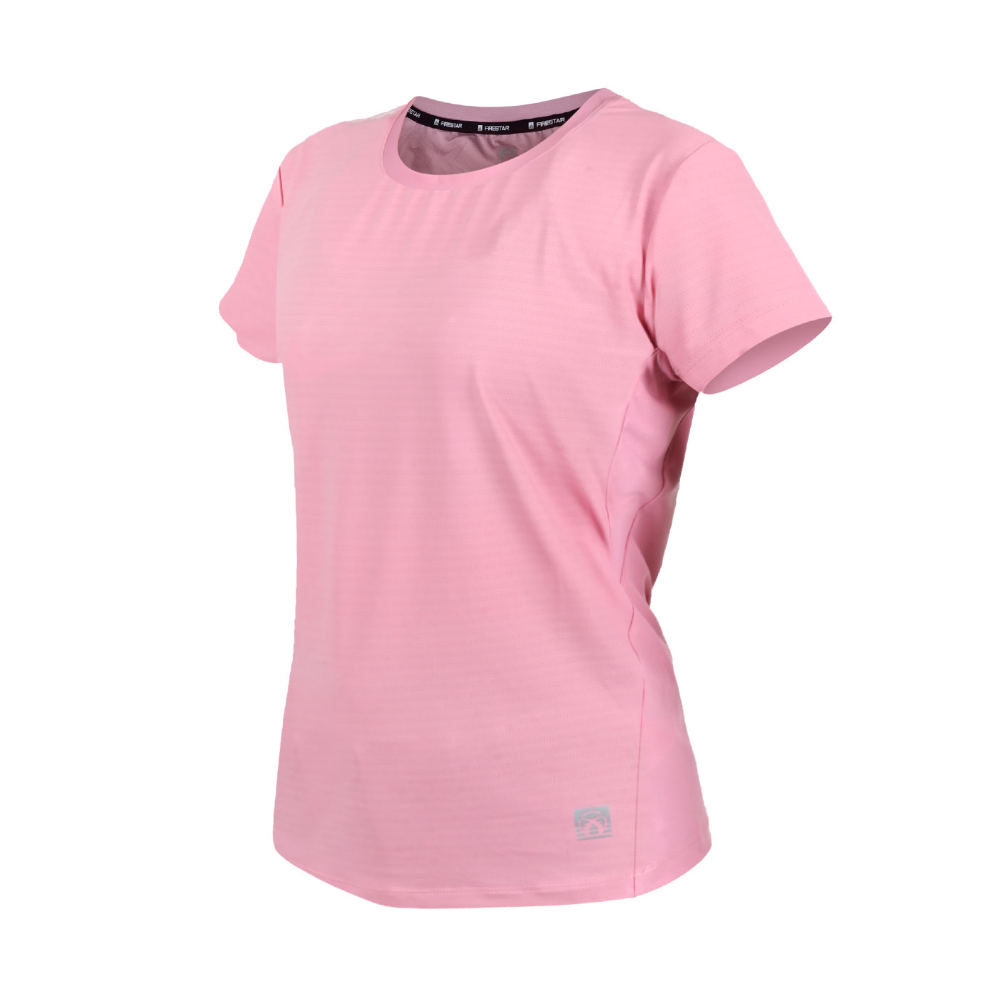 FIRESTAR 女款彈性圓領短袖T恤 DL262-43 - 粉紅白