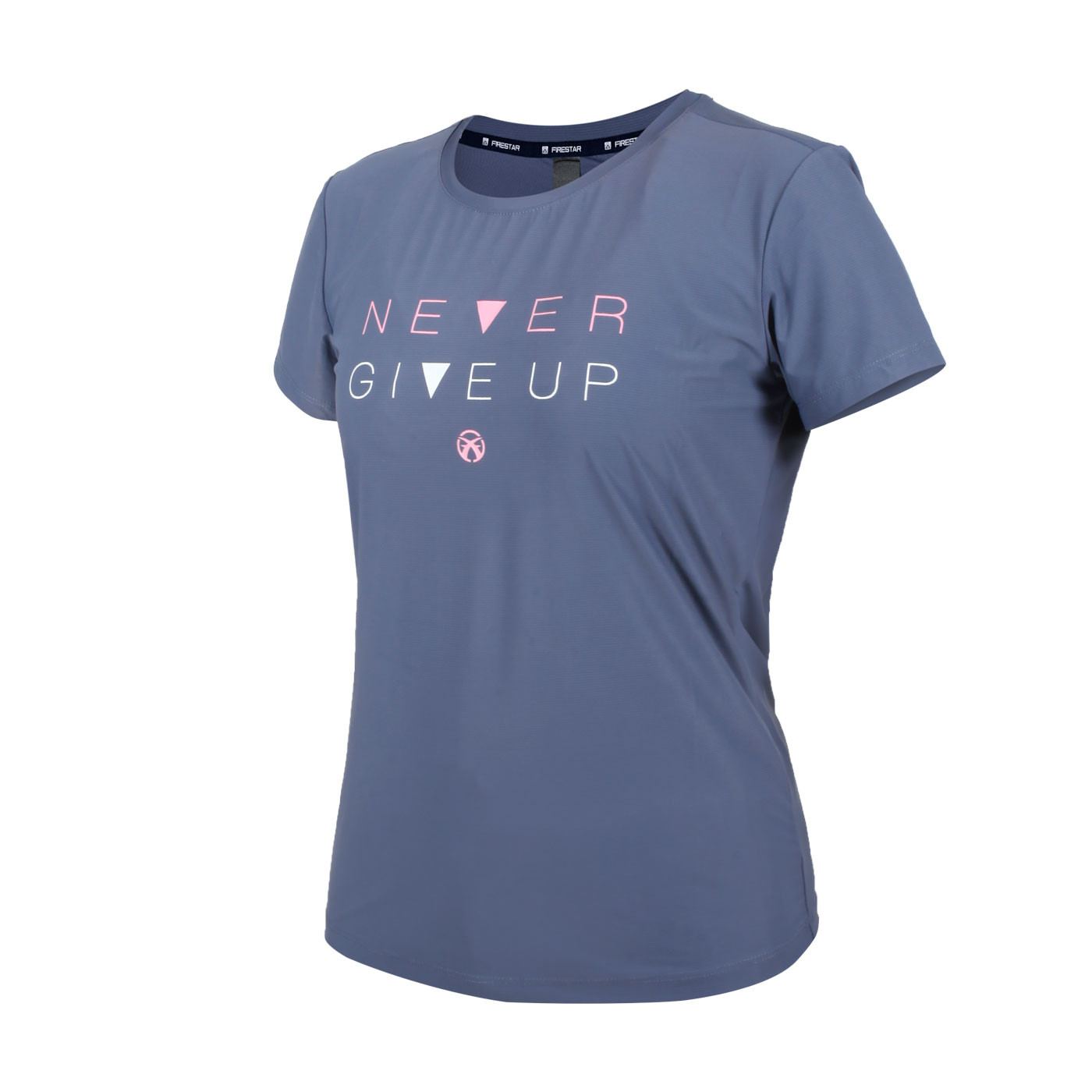 FIRESTAR 女款彈性印花短袖T恤 DL266-13 - 霧紫粉白