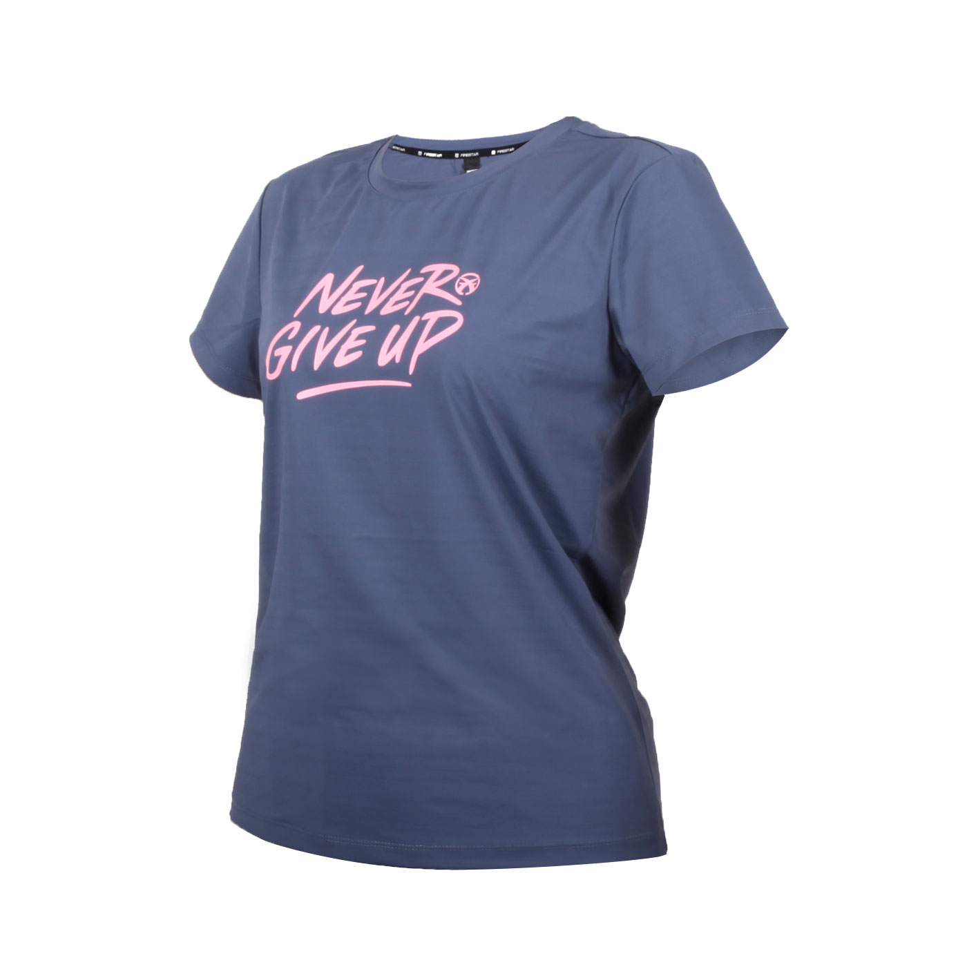 FIRESTAR 女款彈性印花短袖T恤  DL367-13 - 靛灰粉