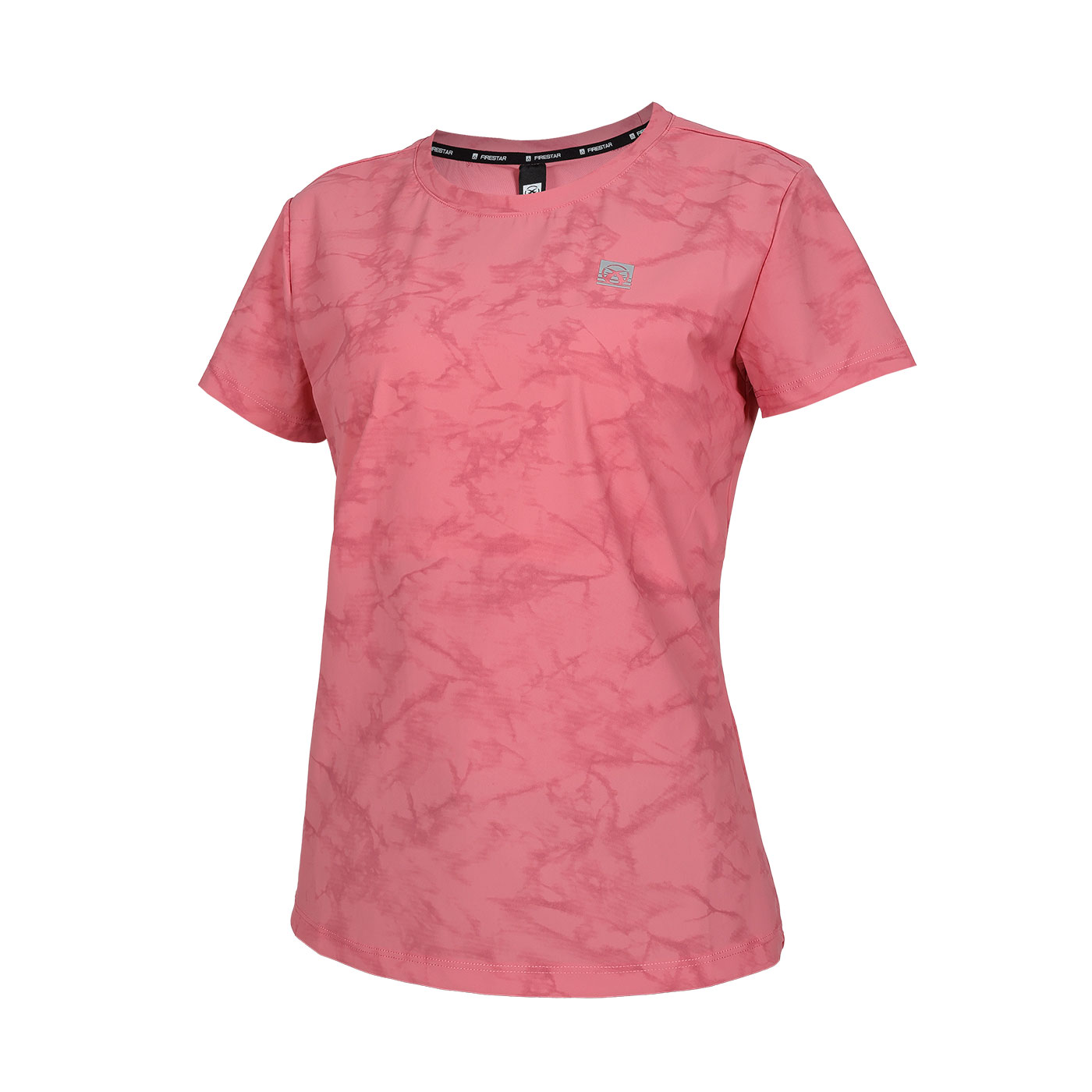 FIRESTAR 女款冰感印花短袖T恤  DL467-46 - 珊瑚粉銀