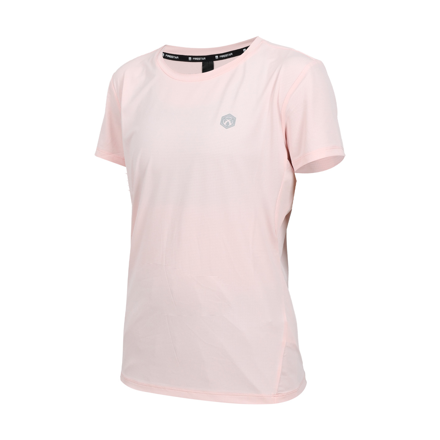 FIRESTAR 女款彈性圓領短袖T恤  DL663-43 - 淺粉銀