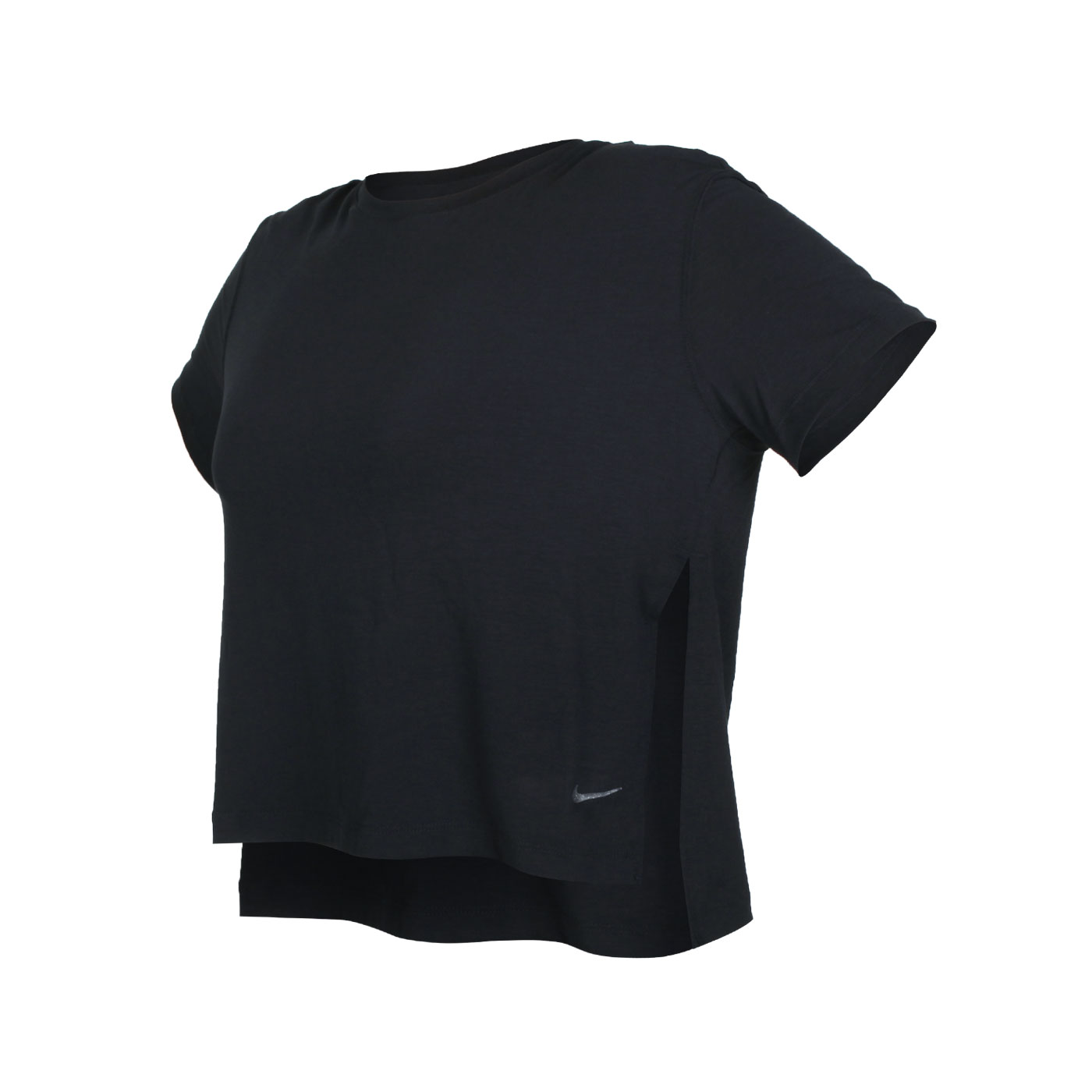 NIKE 女款短版短袖T恤 DM7026-010 - 黑