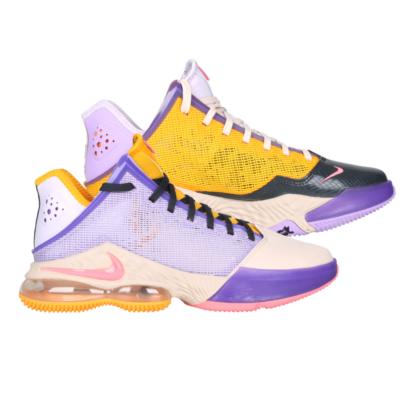 NIKE 男款籃球鞋  @LEBRON XIX LOW EP@DO9828-500 - 紫黃灰粉紅