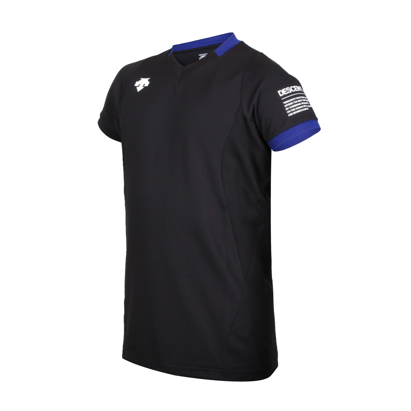DESCENTE 男款短袖T恤 DSS-5920T-BLK - 黑藍白
