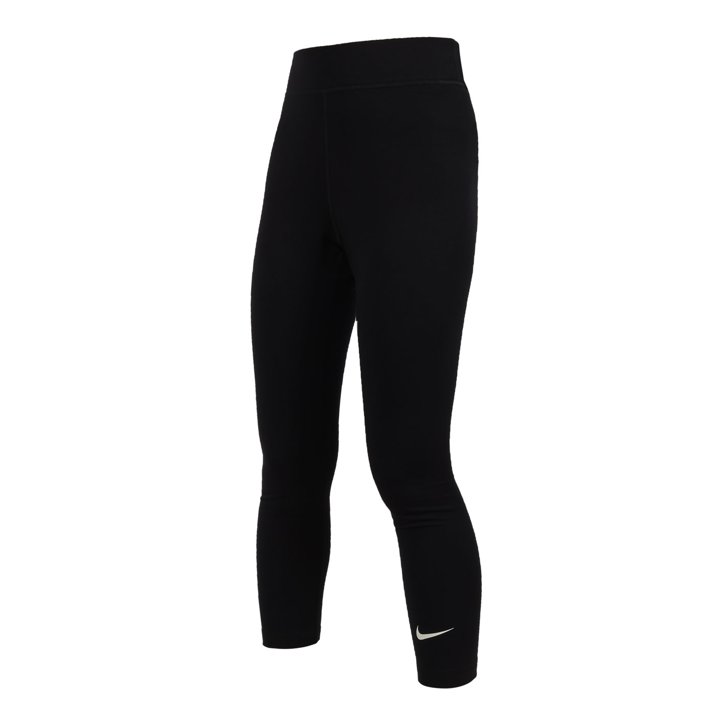NIKE 女款高腰九分緊身褲  DV7790-010 - 黑白