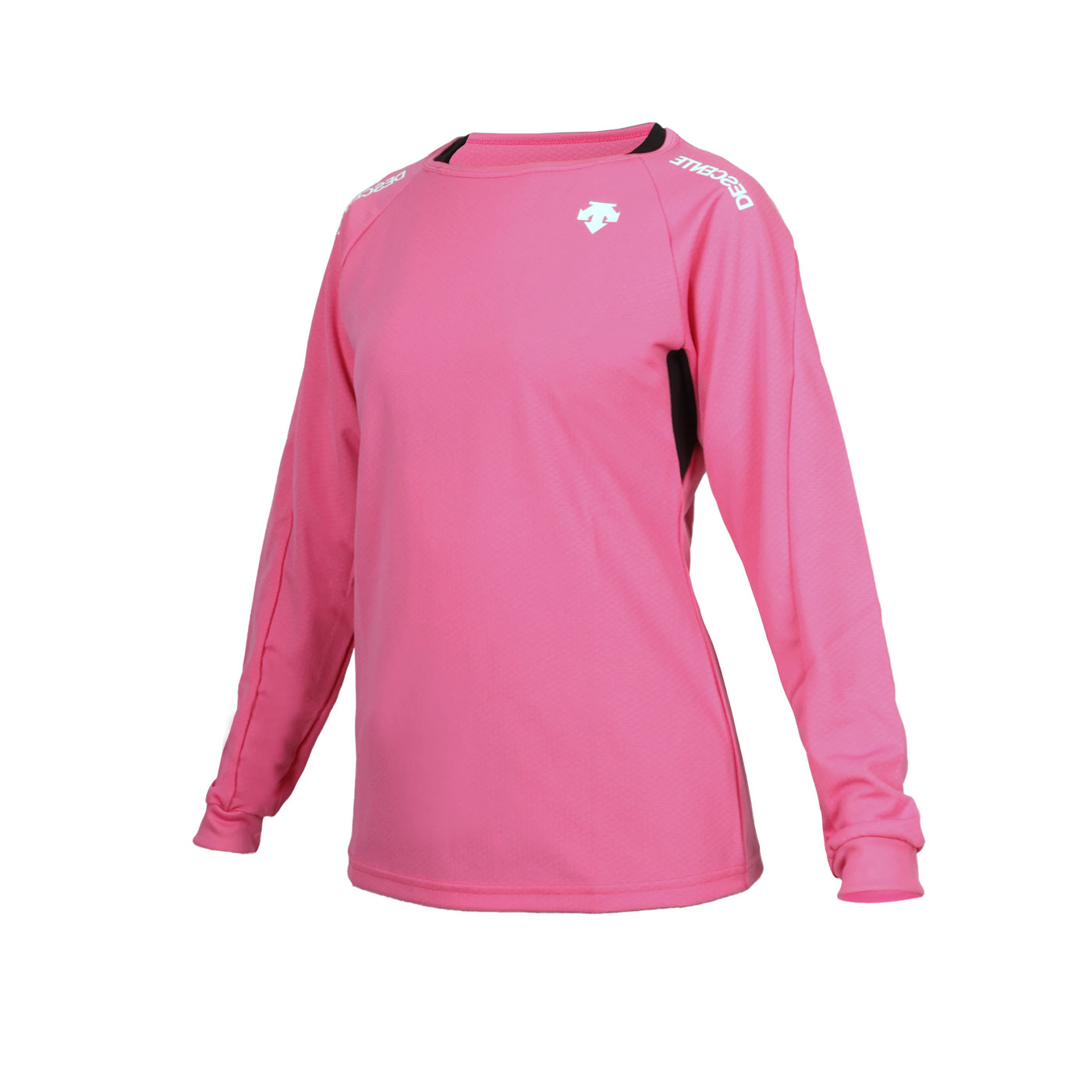 DESCENTE 女款排球長袖T恤  DVB-5213WBT-PPK - 粉紅白黑