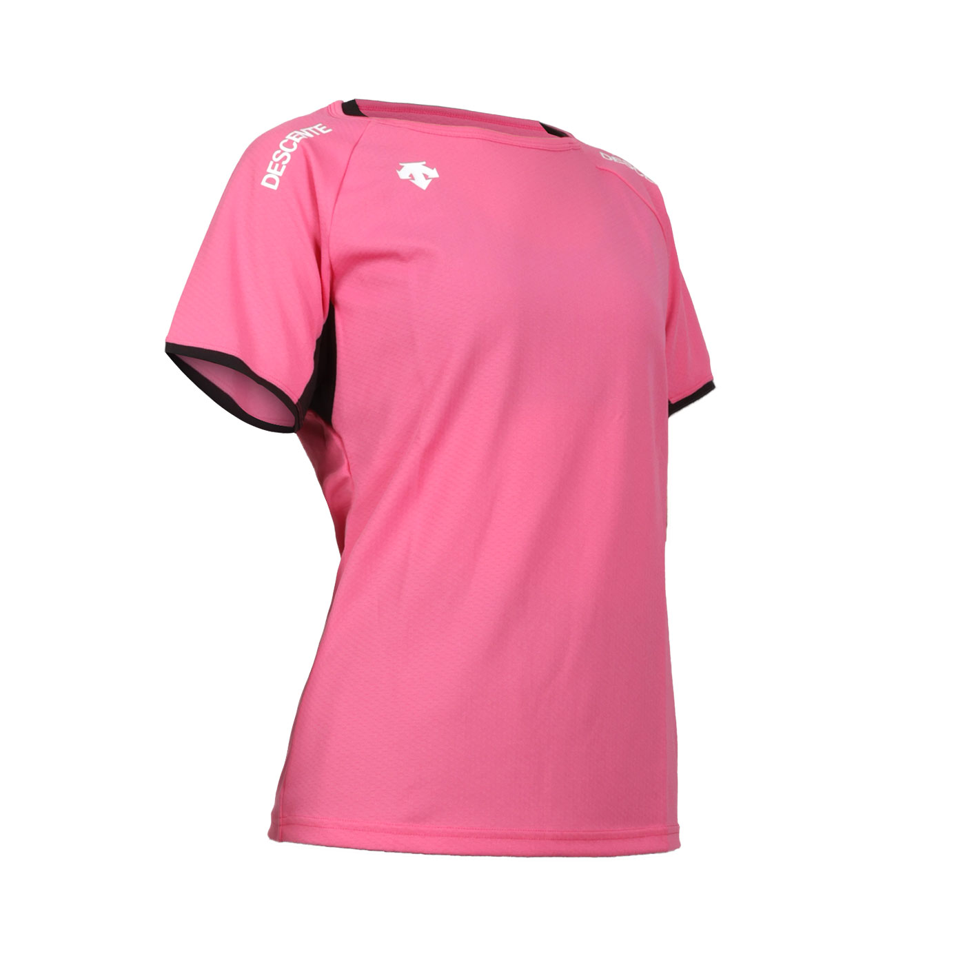 DESCENTE 女款排球短袖T恤  DVB-5223WBT-PPK - 粉紅白黑