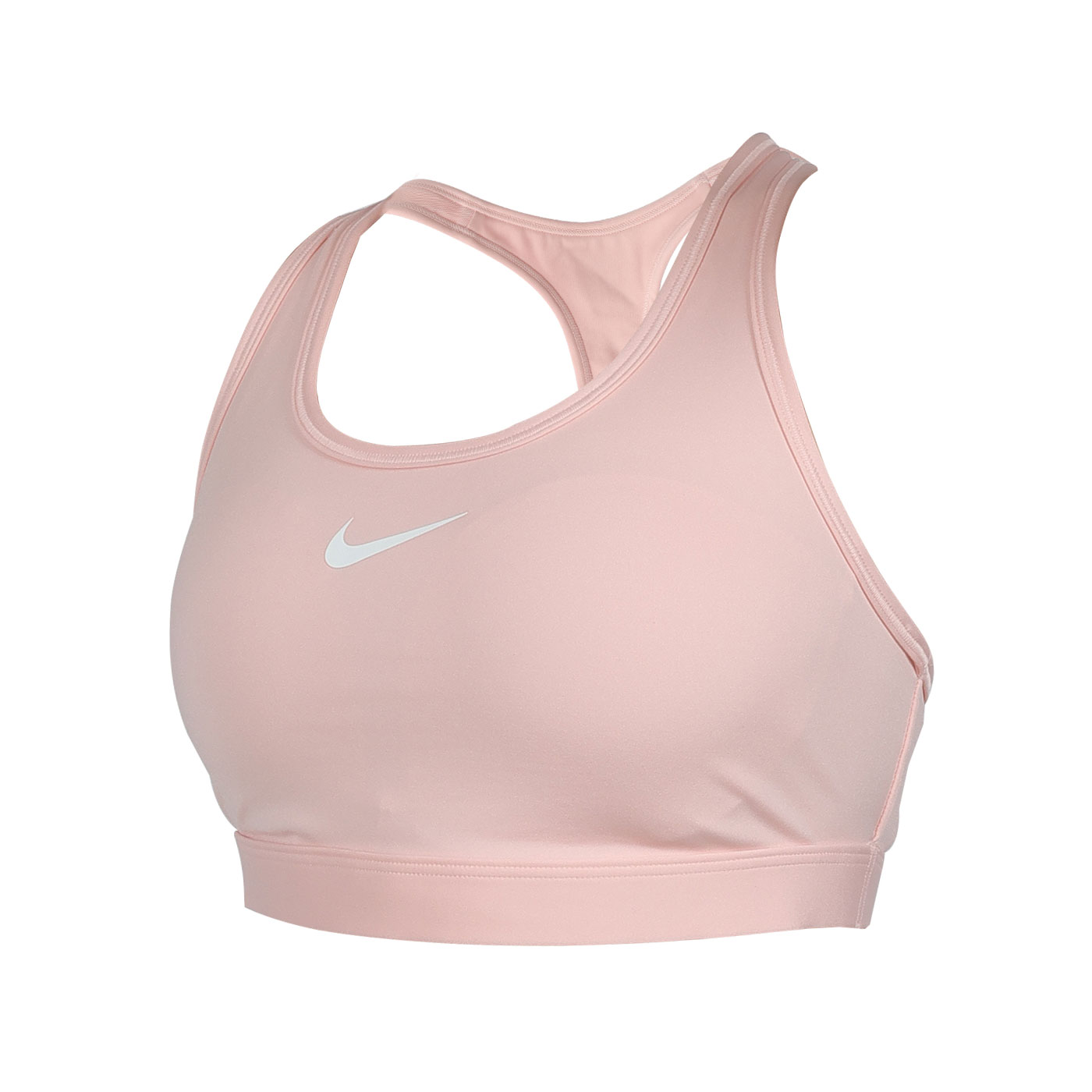NIKE 女款中度支撐運動內衣  DX6822-608 - 淺粉白