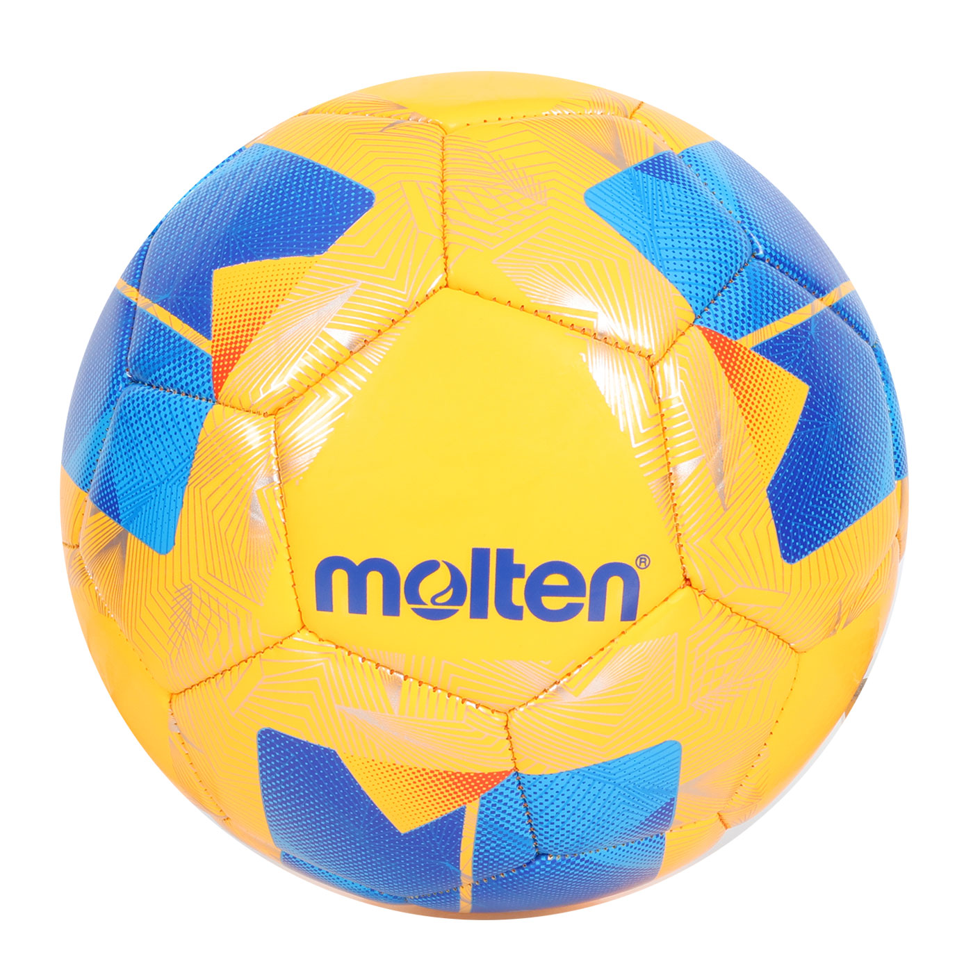 Molten #4合成皮足球  F4N2000-OB - 橘藍銀